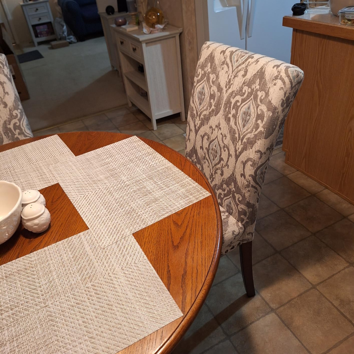 COLAMY Upholstered Dining Chairs Set of 4, Beige, Linen Beige Kitchen Room Chairs with High Back, Dining Room Chairs for Round Kitchen Table or Small Dining Room customer photo 1