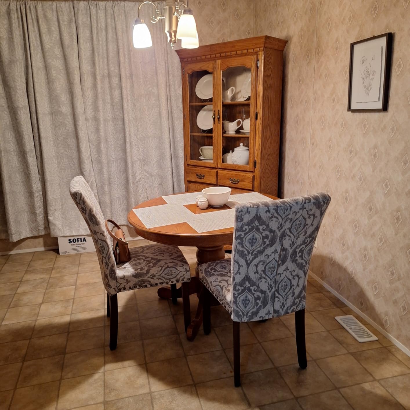 COLAMY Upholstered Dining Chairs Set of 4, Beige, Linen Beige Kitchen Room Chairs with High Back, Dining Room Chairs for Round Kitchen Table or Small Dining Room customer photo 2