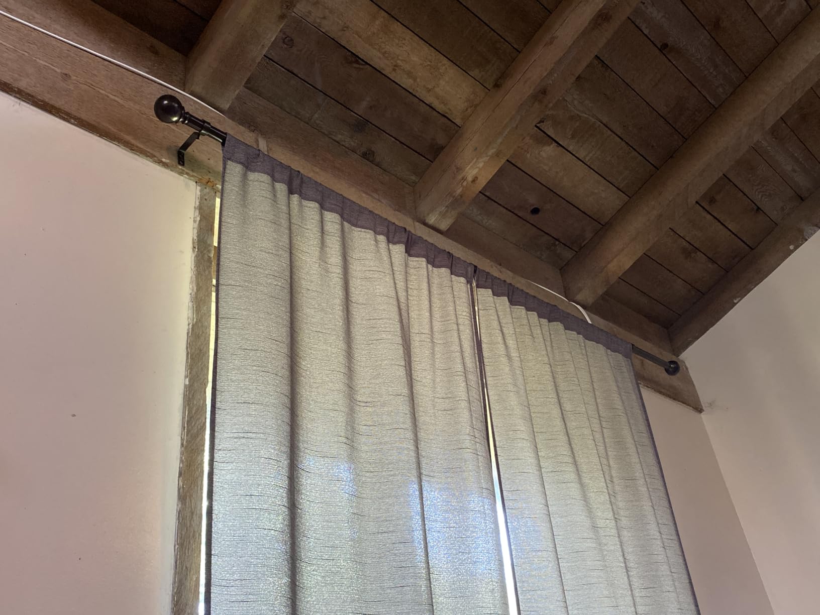 GXOACKJ Curtain Rods for windows 32-48 inch, 5/8 inch Decorative Nickel Splicing Heavy Duty Metal Curtain Rod set with Brackets customer photo 1