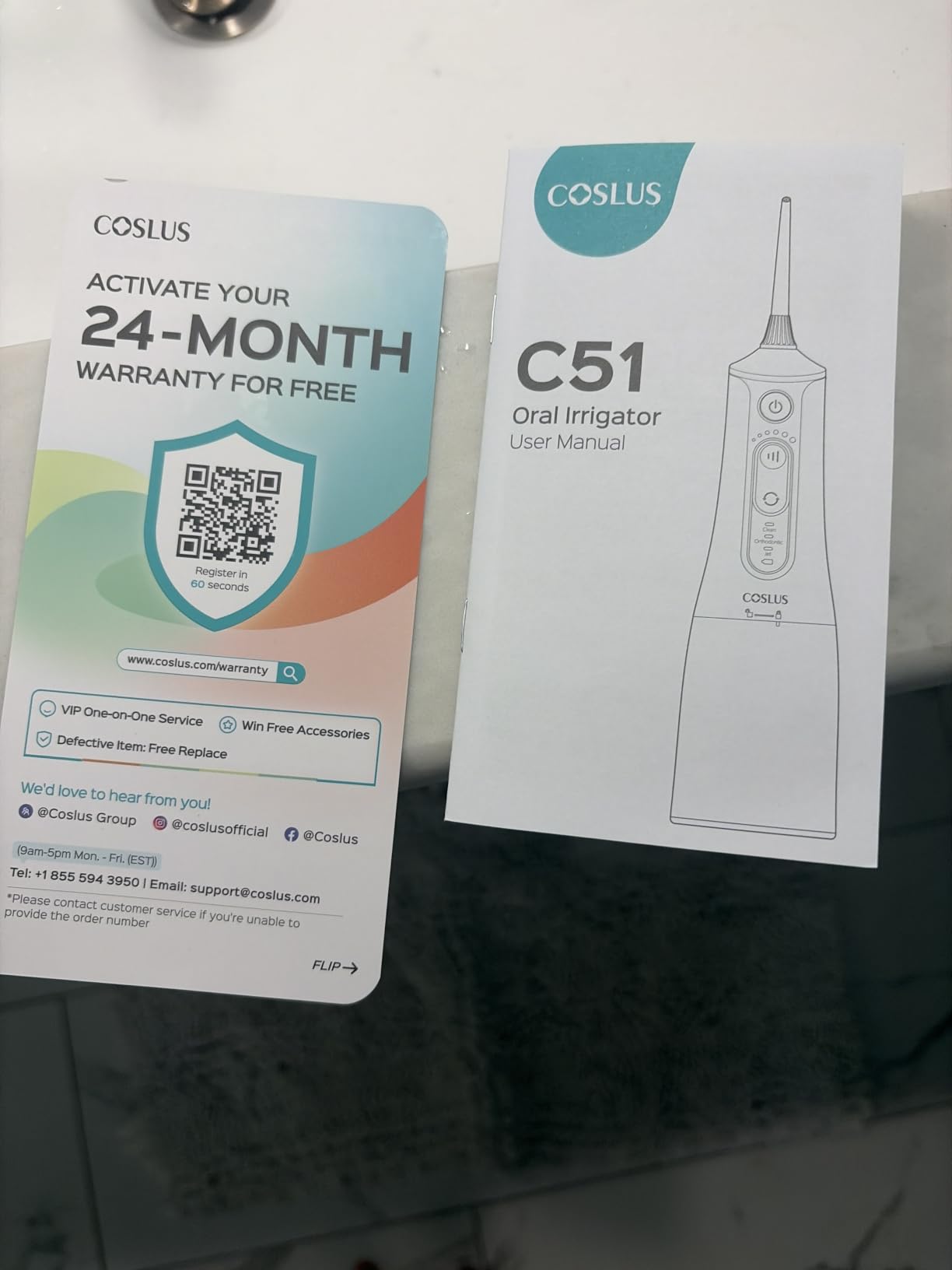 COSLUS ADA Accepted C51 Water Dental Flosser for Teeth, 3 Modes 6 Pressure | Water Dental Pick for Orthodontic, Braces, Sensitive Gums, Multiple Users, Compact for Travel Built-in Nozzle Storage, White customer photo 2