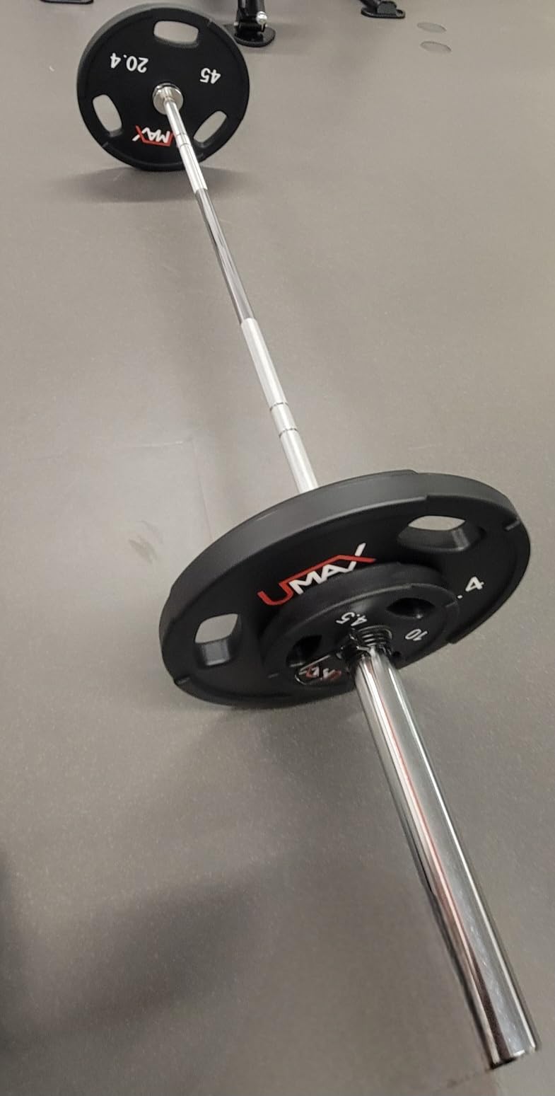 PB01 7FT Olympic Barbell, Weight Bar with Knurled Grip for Squats, Deadlifts, Weightlifting, Strength Training, Bench Press, Fits 2-inch Standard Weight Plates, 1500LB Capacity customer photo 1