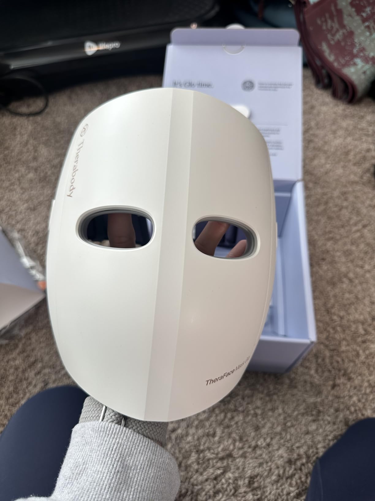 TheraFace Therabody Mask Glo - Cordless LED Skincare Face Mask with Red/Blue/Infrared Light & Relaxing Scalp Massage for Glowing, Healthier-Looking Skin - FDA Cleared customer photo 2