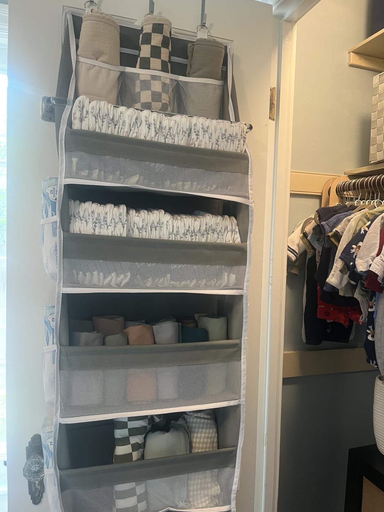 Criusia Over the Door Organizer, 6-Shelf Closet Hanging Storage customer photo 2