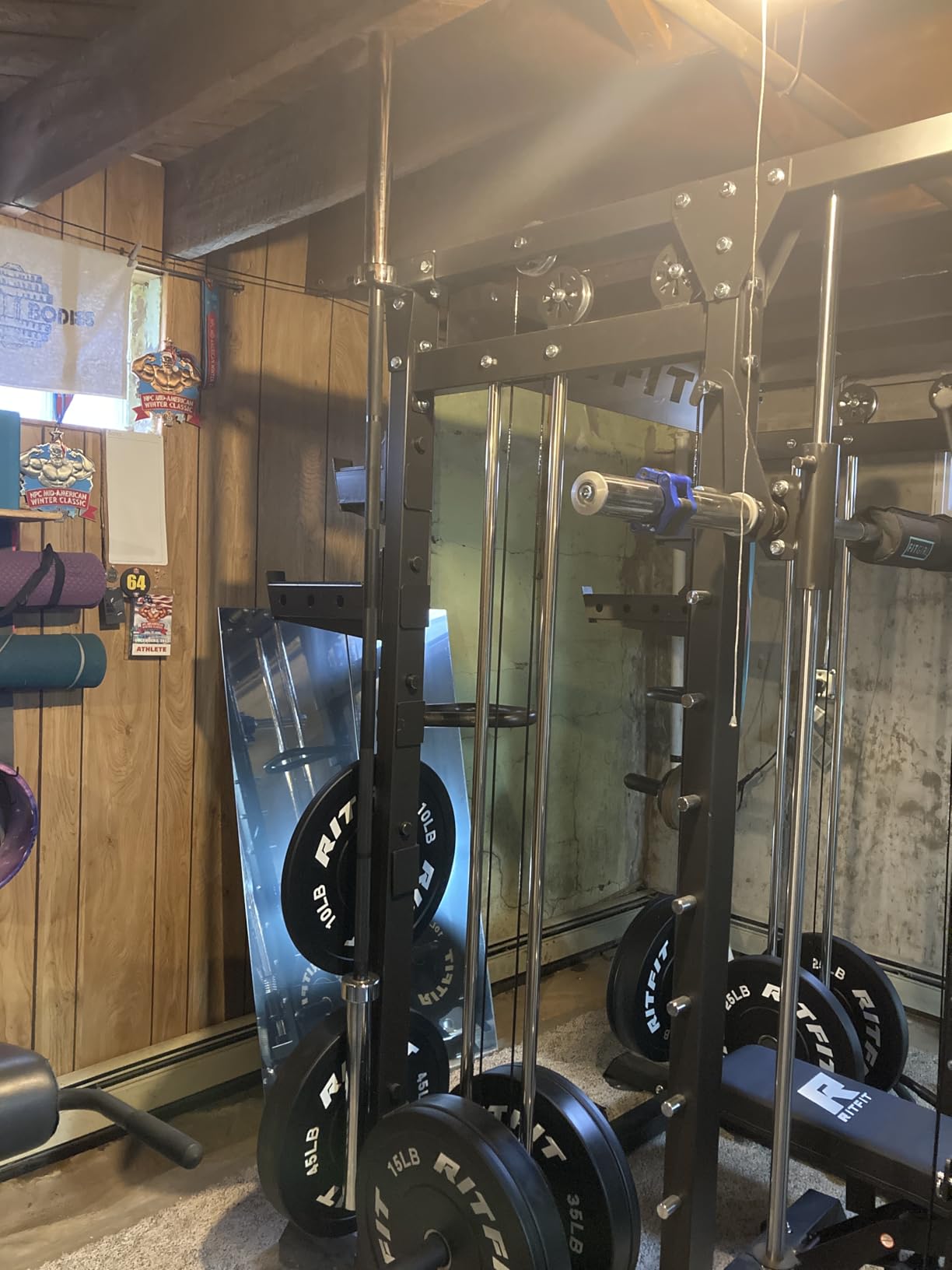 RitFit Elite 7ft Olympic Barbell, Robust 45lb Barbell for Weightlifting and Powerlifting, Superior Olympic Bar with Exceptional 500lbs Load Capacity, Weight Bar for 2