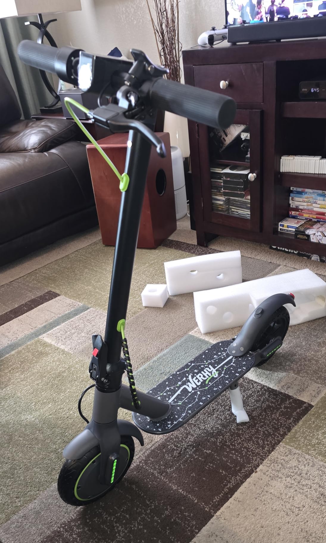 WERHY H03 Foldable Electric Scooter, 350W Motor, Max 12 Miles Range, 19 MPH Speed, 8.5