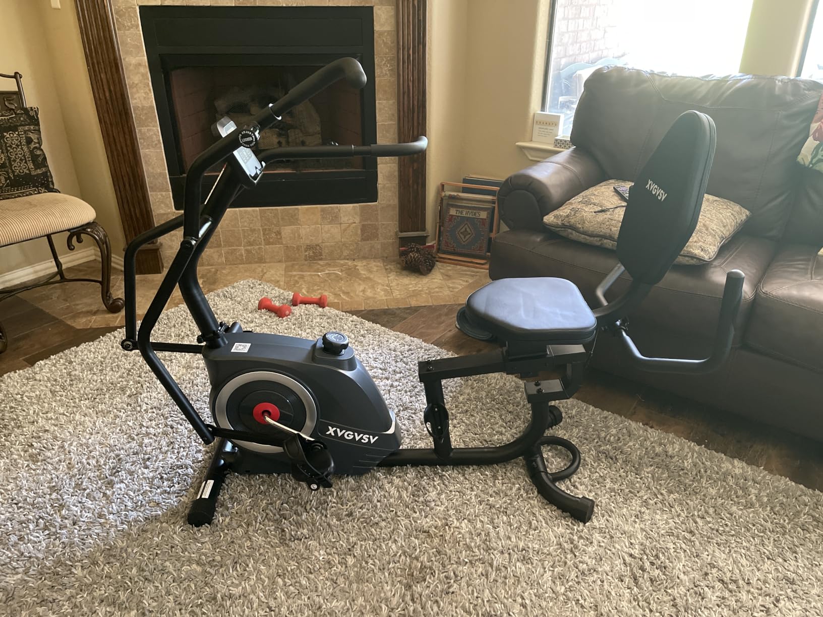 Recumbent Exercise Bike, Recumbent Stationary Bike for Home, Recumbent Bike with 400LB Weight Capacity Whisper-Quiet 16 Levels Magnetic Resistance Heart Rate and Multi-Function LCD Comfortable Seat customer photo 2