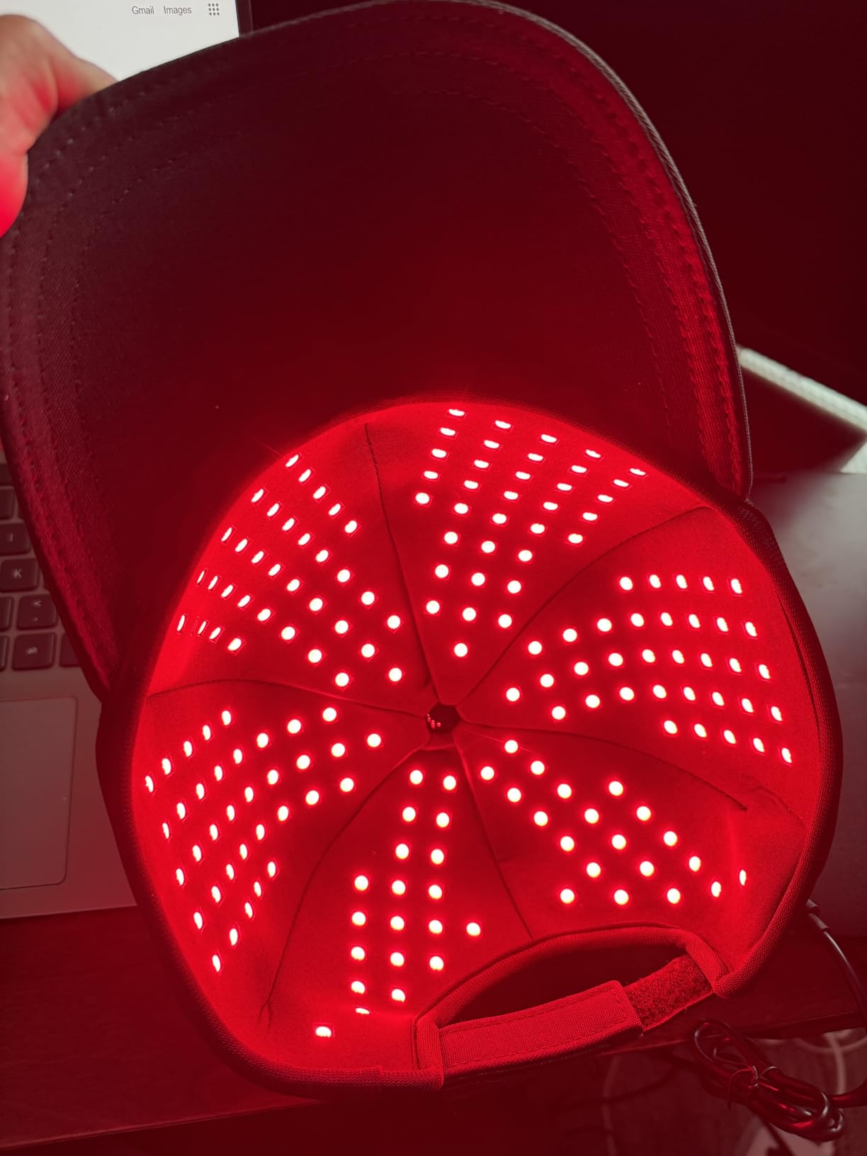 CAYAMA Red Light Hair Growth Cap for Men & Women, 528 Total Light Emitters | Full-scalp coverage with adjustable fit, 10-30 min remote sessions, adapter or compatible power bank support customer photo 1