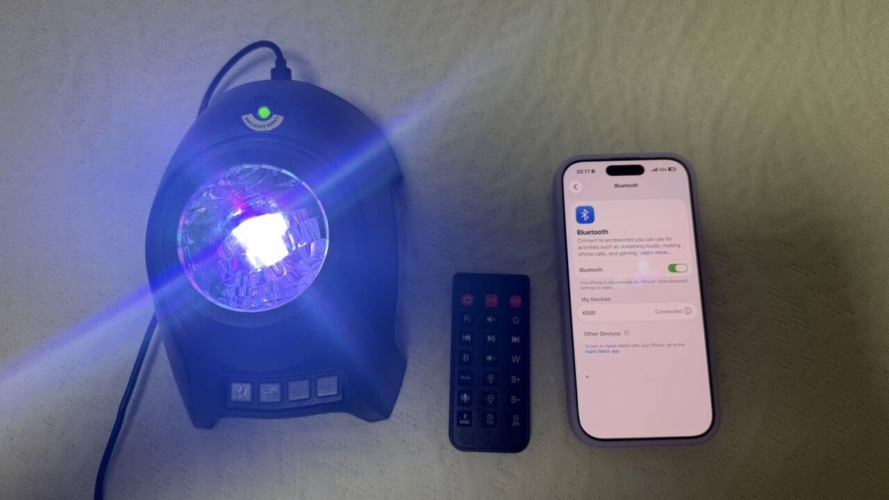Northern Galaxy Light Aurora Projector, Star Projector with 33 Light Effects, Starry Nebula LED Lamp for Bedroom with Remote Control, White Noise, Kids/Adults Room Decor, Bluetooth Speaker for Parties customer photo 2