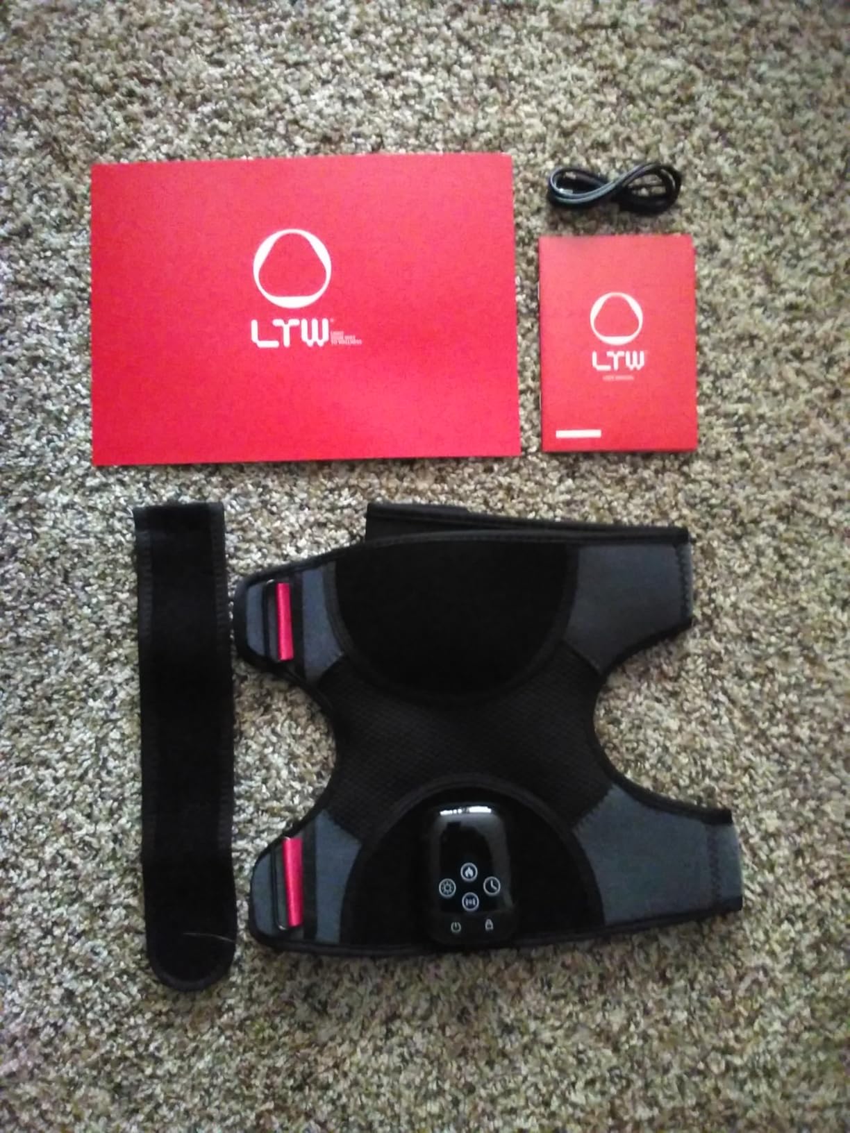 LTW Knee Massager with Heat and Red Light, Cordless Heated Knee Brace with 3 Heat/3 Vibration/5 Light Levels, 72 Red Lights with 660nm & 850nm, 5000mAh Massager for Knee Elbow Shoulder customer photo 2