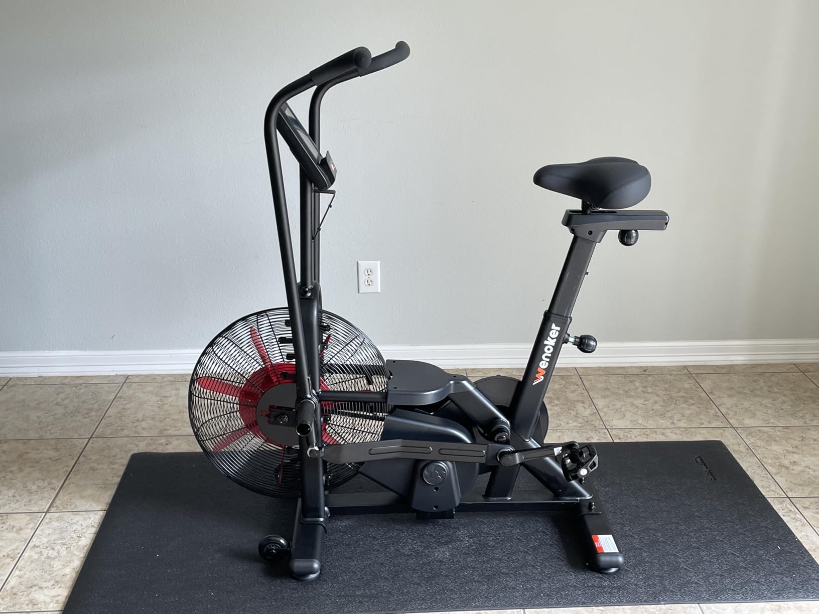 Wenoker Stationary Bike, Air Bike with Smart APP, ISCC PLUS Certified, Dual Action Handlebars Exercise Bike 350LBS Capacity for Home Gym HIIT Full Body Workout customer photo 1