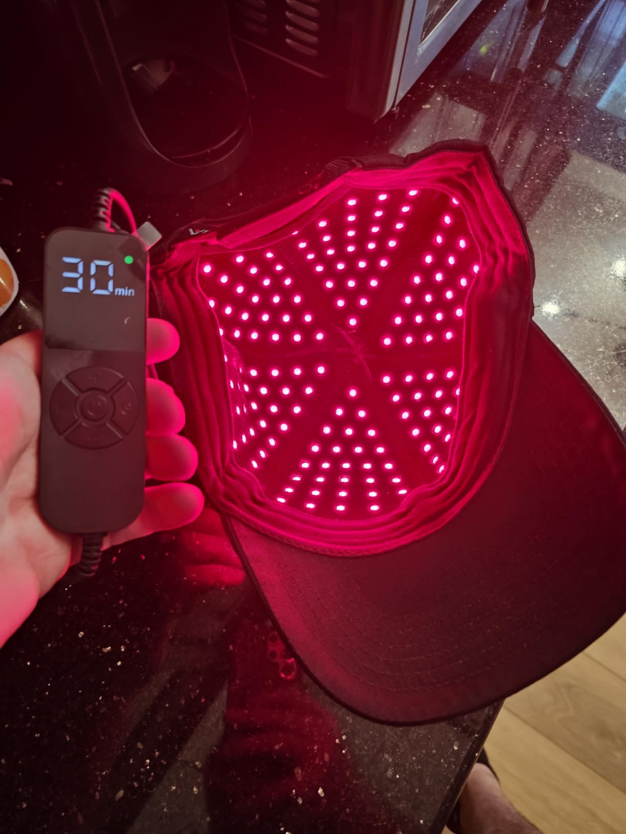 Viconor Laser Hair Growth Cap, Red Light Therapy for Hair Growth for Men and Women, Black Cap customer photo 2
