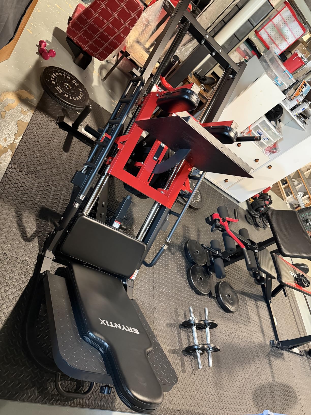 Leg Press Hack Squat Machine Combo, 45 Degree Leg Exercise Machine, Lower Body Special with Weight Storage for Quads, Hamstring, Glutes, Calves, Compact Home Gym Leg Day Equipment customer photo 2
