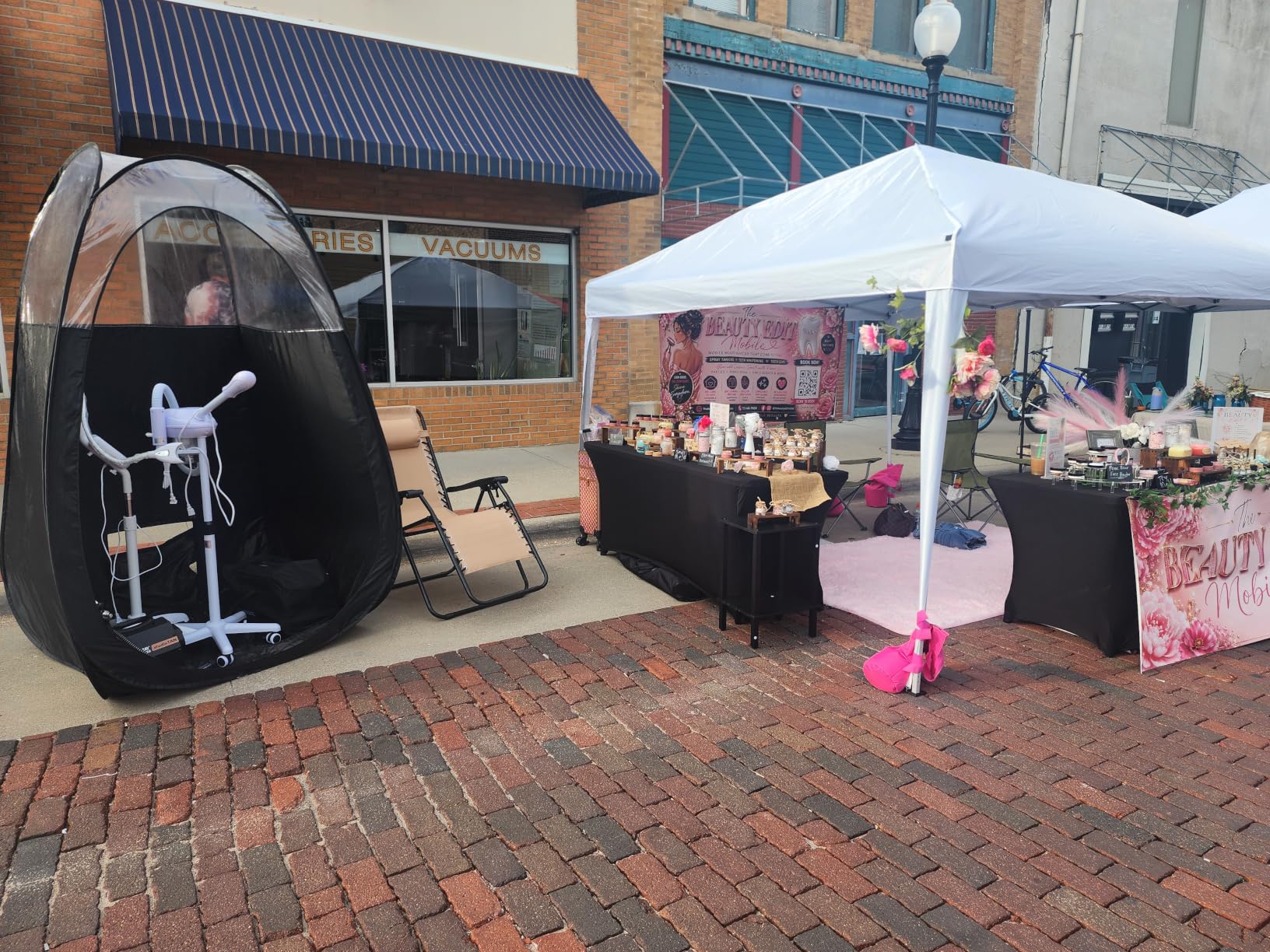 10x10 Pop Up Canopy Tent with Sidewalls, Portable Shelter, White customer photo 1