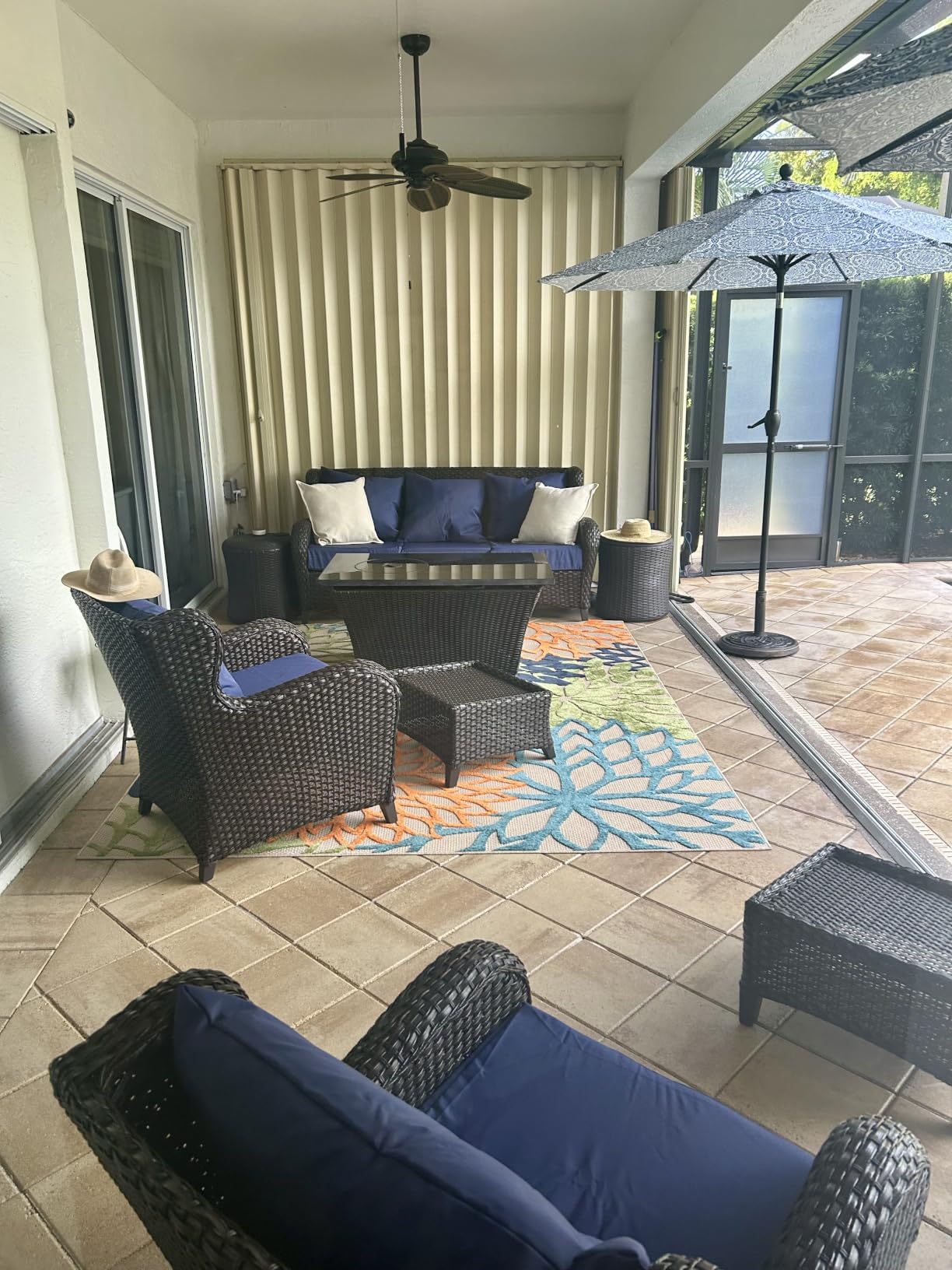 Outdoor Deep Seat Cushion Set, 24x24 Inch Water-Resistant and Fade-Resistant Outdoor Chair Cushions, Patio Furniture Cushions with Removable Cover for Patio Chair, Sofa, Navy Blue (Set of 4) customer photo 1