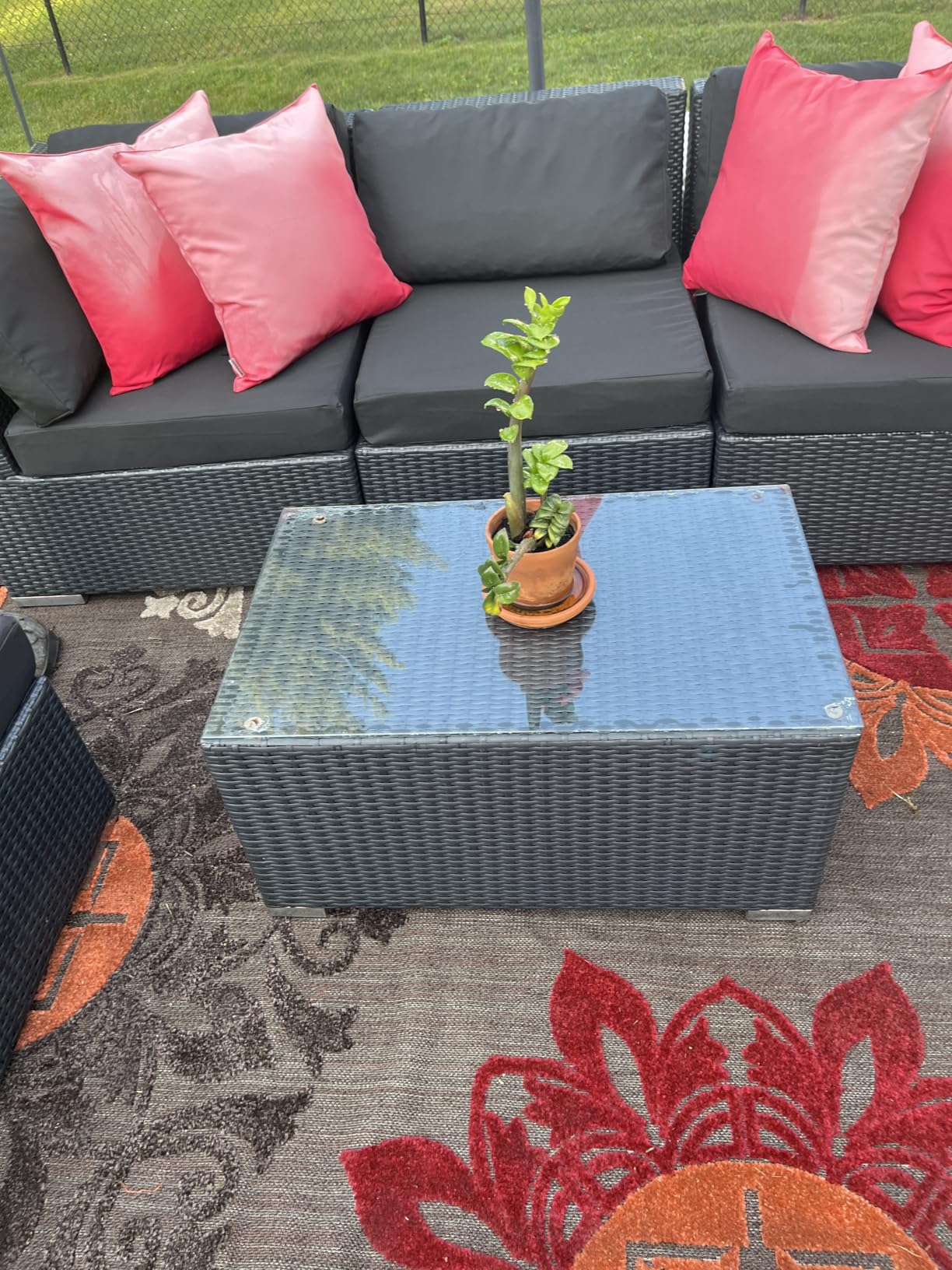 7-Piece Patio Furniture Cushions Set, Replacement Outdoor Cushions for 4-Seat Patio Sectional, Waterproof & Fade Resistant Deep Seat Cushion for Outdoor Sofa, Navy Blue customer photo 1