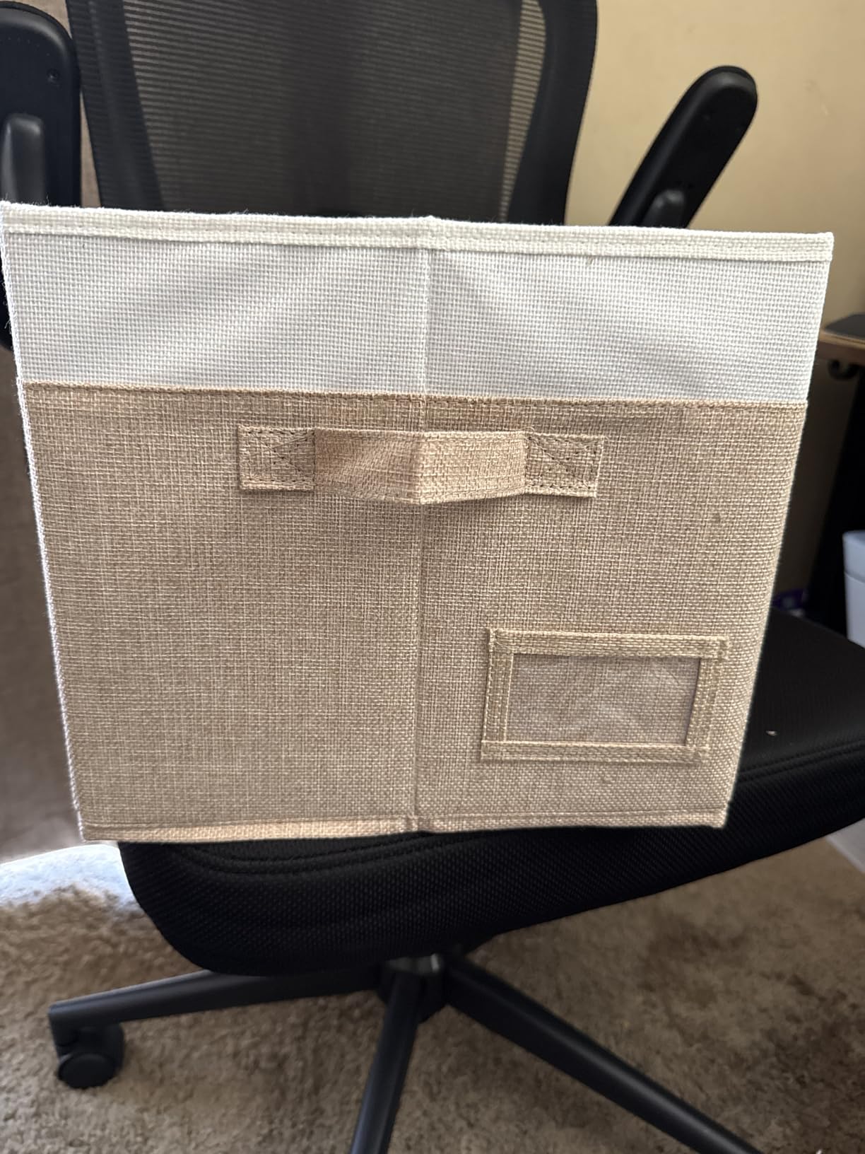 GRANNY SAYS Closet Storage Bins with Label, Sage Green, Medium, 3-Pack | Fabric Storage Bins, Closet Storage Bins for Shelves, Collapsible Storage Boxes, Decorative Storage Box customer photo 2