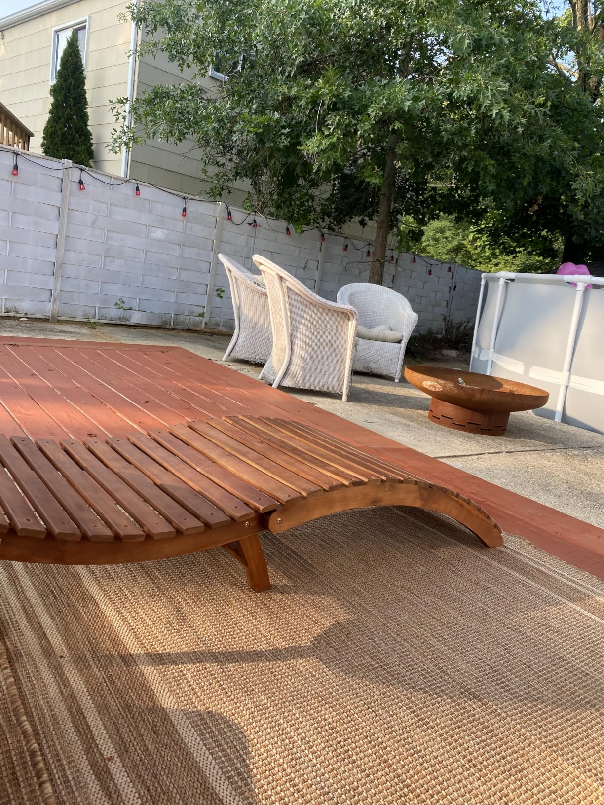 MontVoo-Outdoor Rug-Patio Rug 5x7 ft Polypropylene Indoor Outdoor Rugs Outdoor Carpet for Patio Deck Balcony Porch, Textured Weave, Durable for High Traffic, Fade-Resistant, Modern Neutral Brown customer photo 1