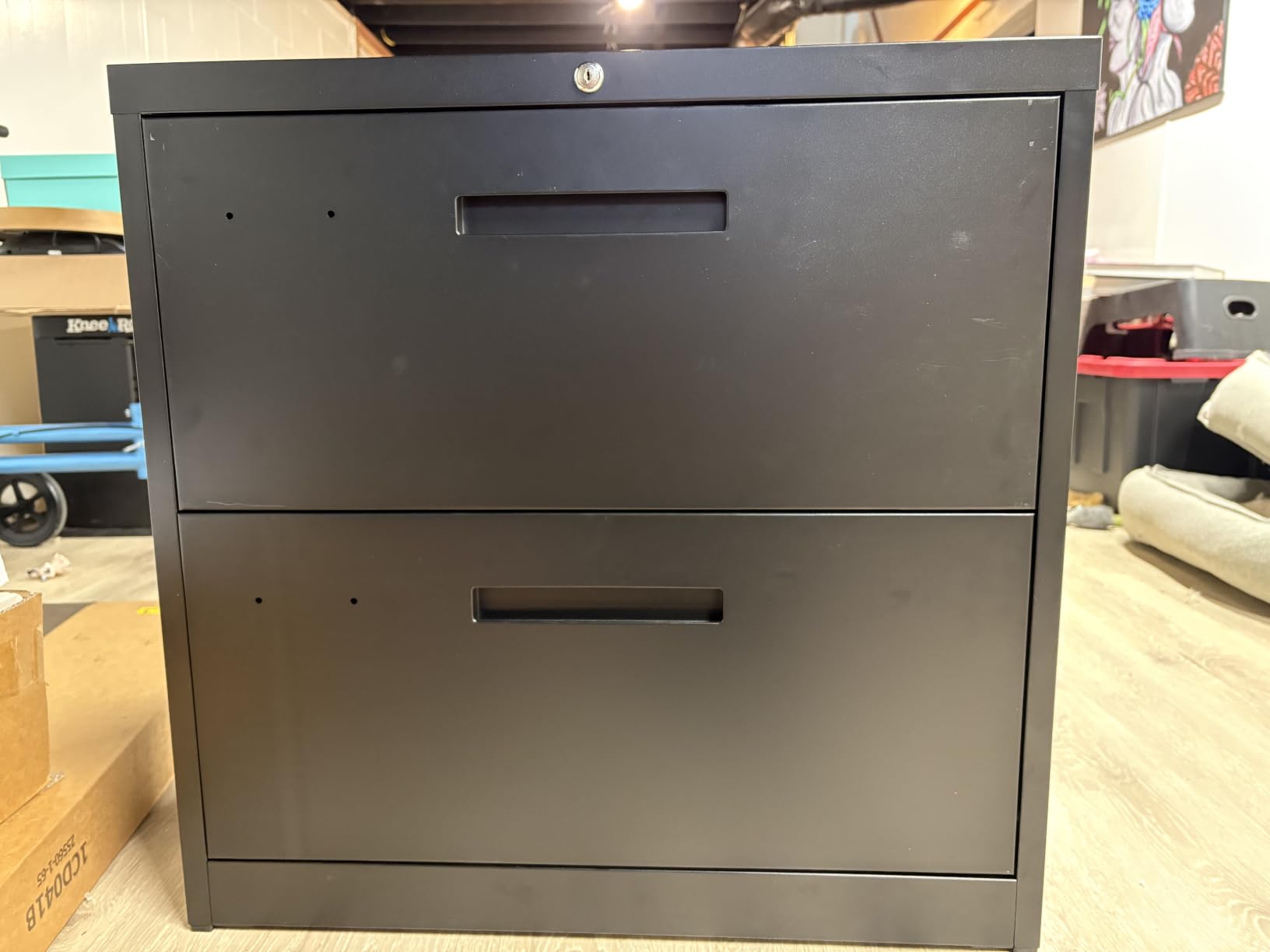 Letaya 4 Drawer File Cabinets with Lock,Metal Lateral Filing Storage Cabinet Printer Stand,Black Steel Home Office Cabinet for Hanging Files Letter/Legal/A4 Size (Black, H51.73×W28.35×D15.74) customer photo 1