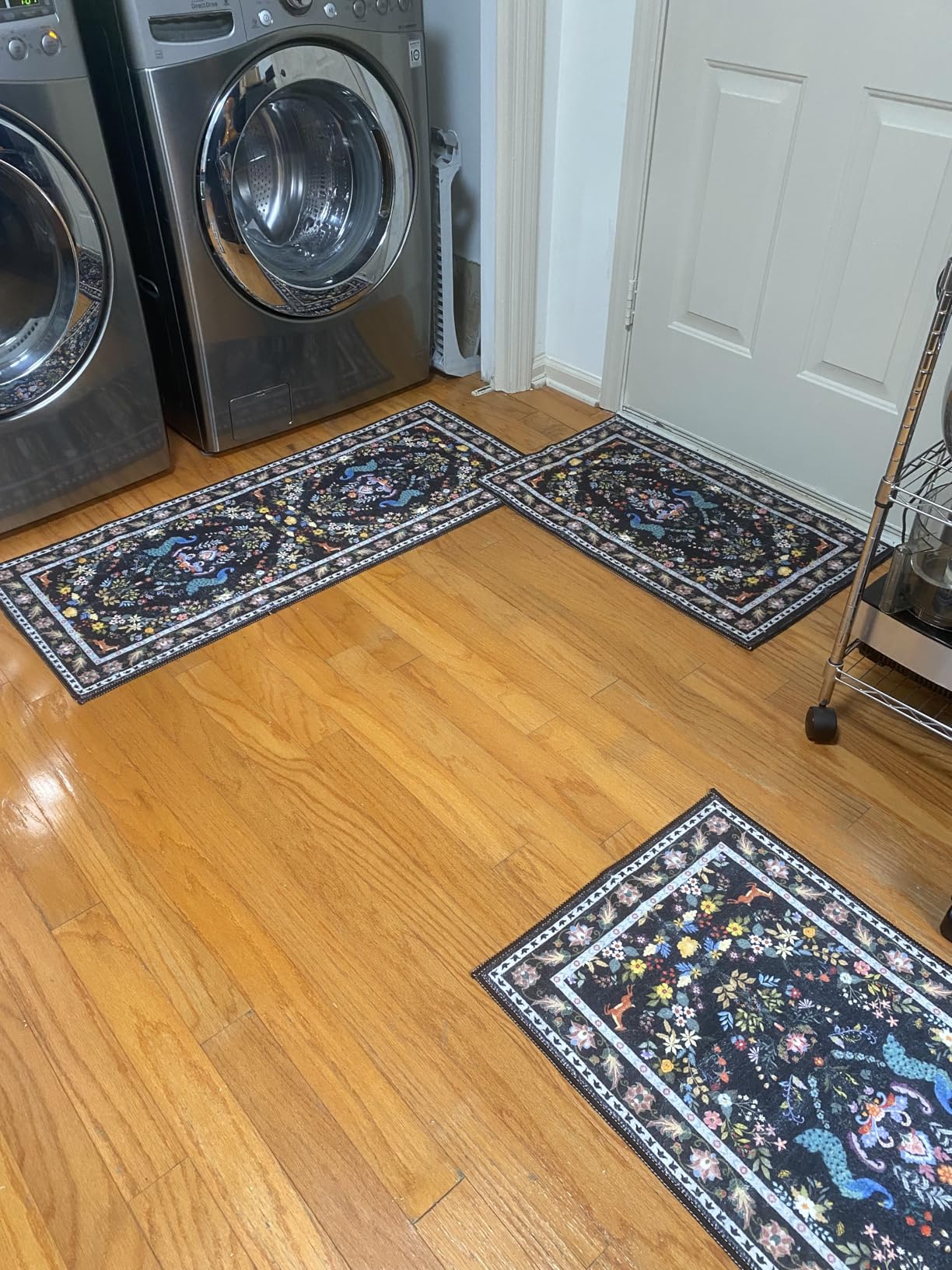 HEBE Hallway Runner Rug 2'x8', Washable Non Slip Kitchen Rug Runner | Soft Boho Bedroom Runner Rug, Vintage Distressed Low-Pile Floor Carpet Runners for Hallway, Entrance, Bathroom, Laundry customer photo 2