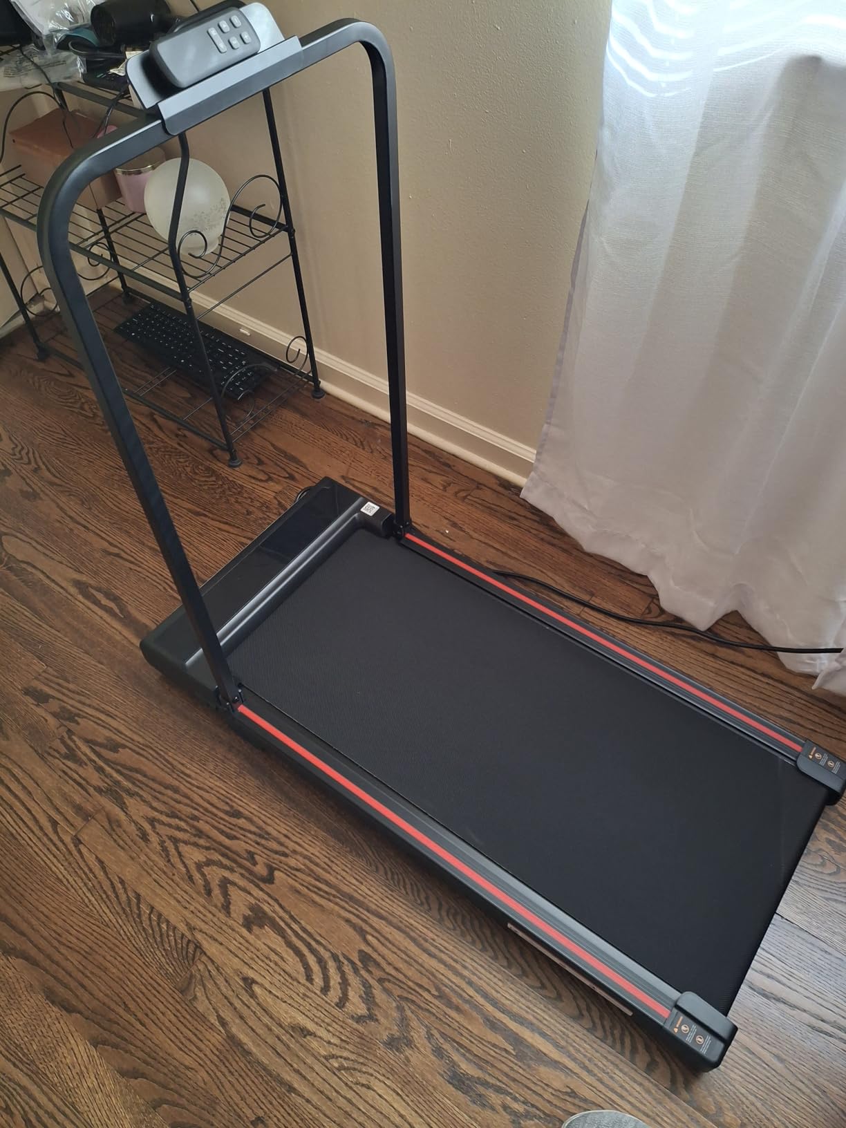 Walking Pad Treadmill for Home - Foldable Treadmills with Handle Bar Mini Portable Walk Pads Under Desk Small Spaces Compact Folding Electric Treadmills Office Walking and Running Machine Terluxra customer photo 1