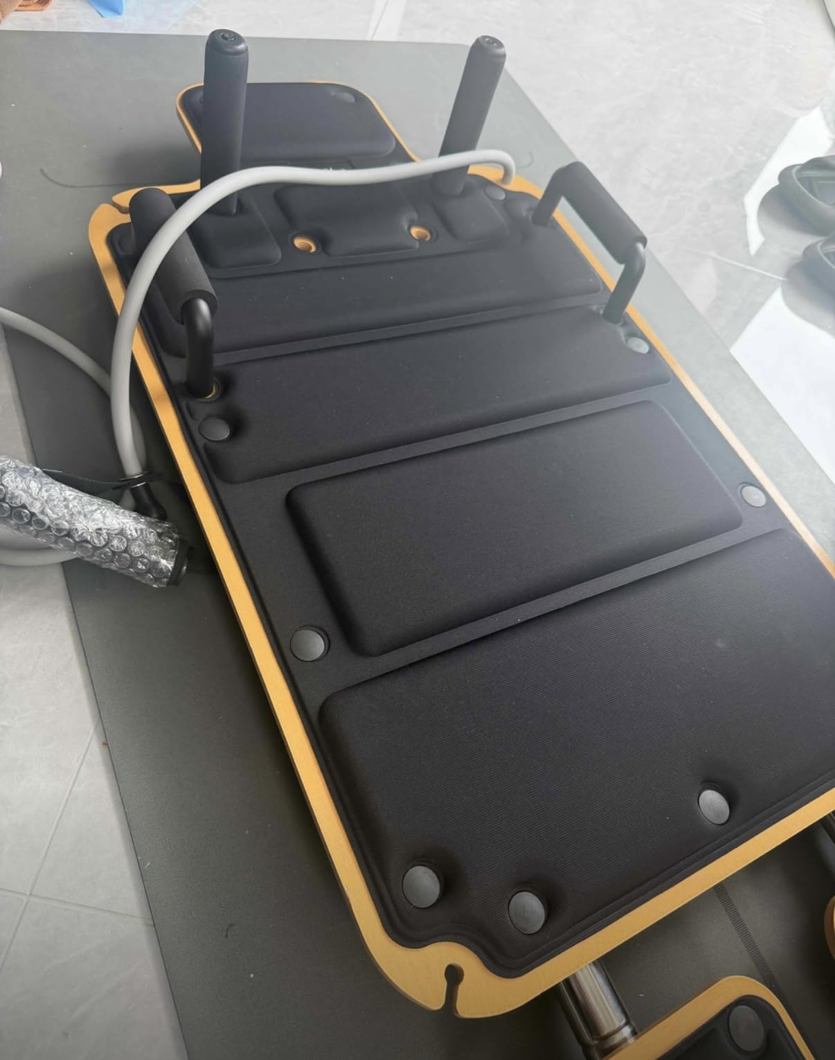 Pilates Reformer Machine, Wooden Pilates Board for Home | Solid Maple Wood; Stable One-Piece Design; Guided Videos; Bonus Pilates Ball & Socks; 610 lbs Capacity customer photo 1