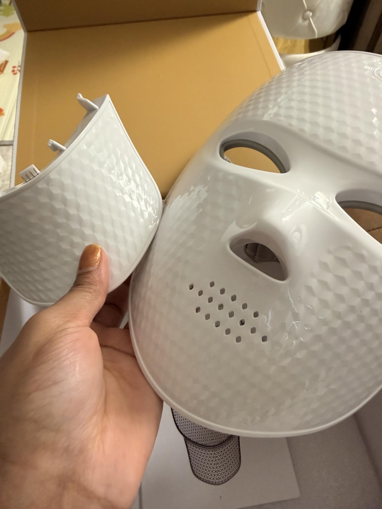Red Light Therapy Mask for Face & Neck, 4 Modes, 850nm NIR | Full Face Coverage, Soft Silicone LED Face Mask, Portable Home Skin Care Device for Wrinkles & Acne customer photo 2