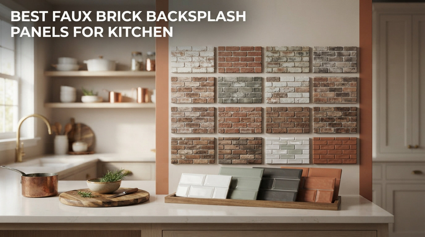 Best Faux Brick Backsplash Panels for Kitchen
