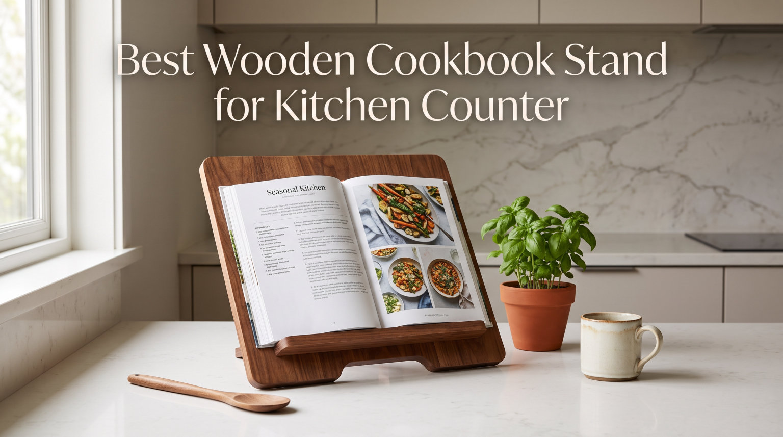 Best Wooden Cookbook Stand for Kitchen Counter