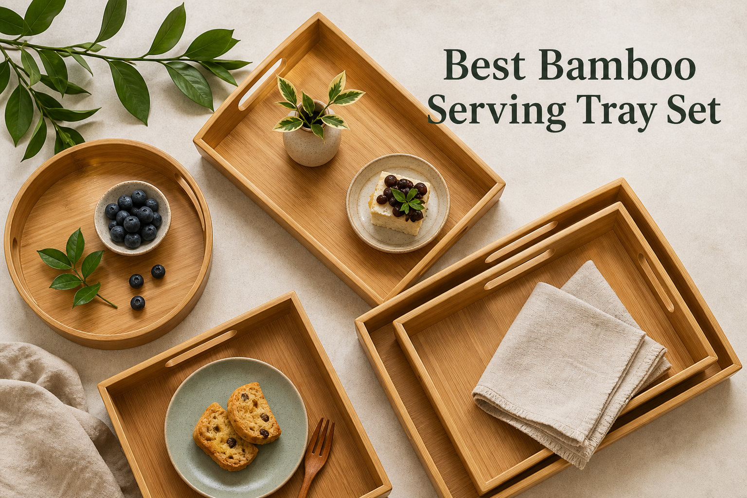 Best Bamboo Serving Tray Set