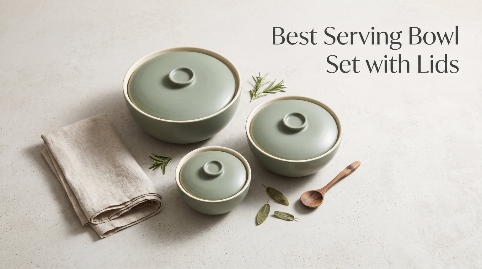 Best Serving Bowl Set with Lids