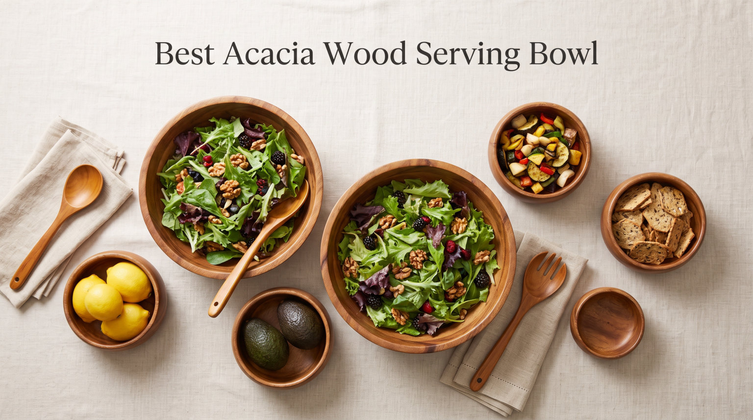 Best Acacia Wood Serving Bowl