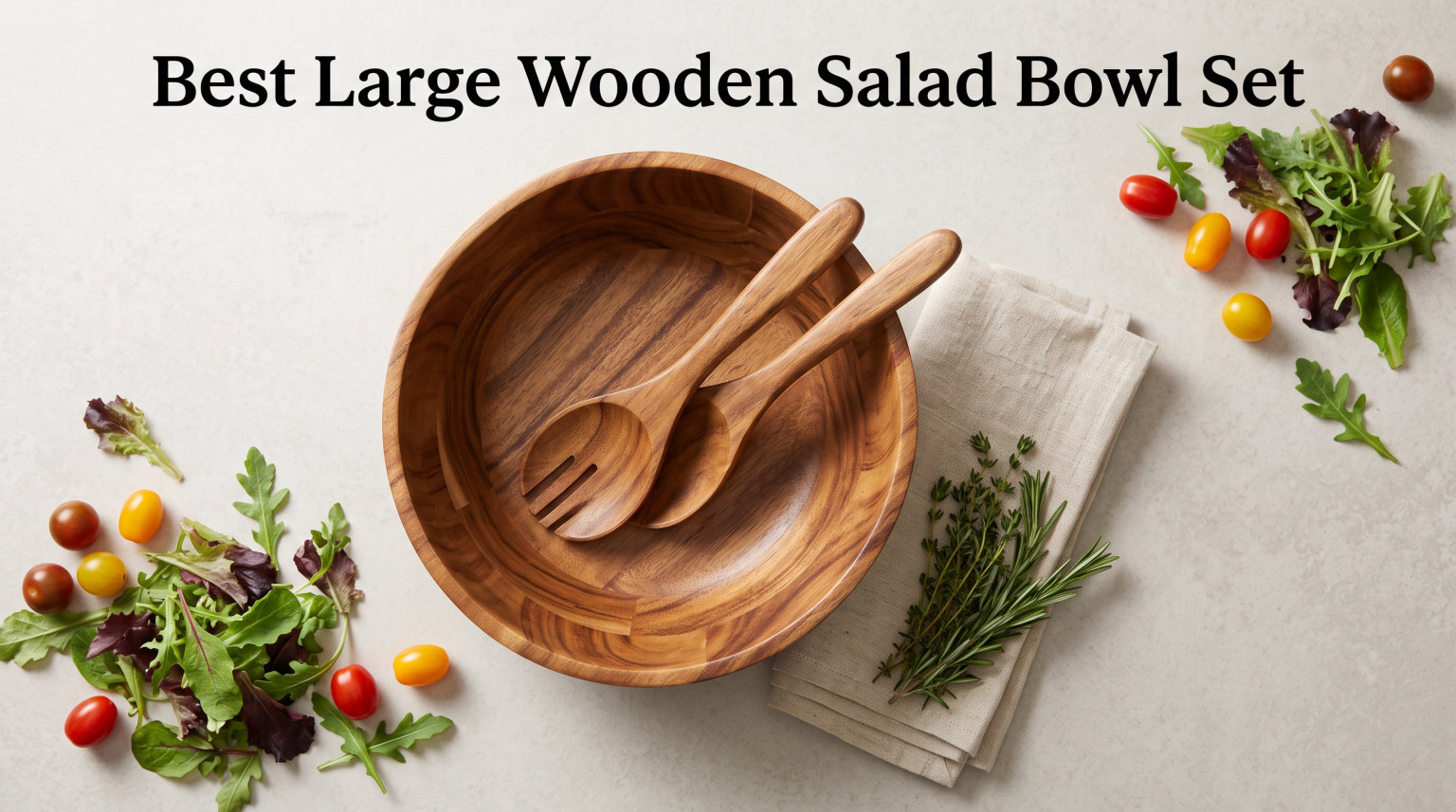 Best Large Wooden Salad Bowl Set