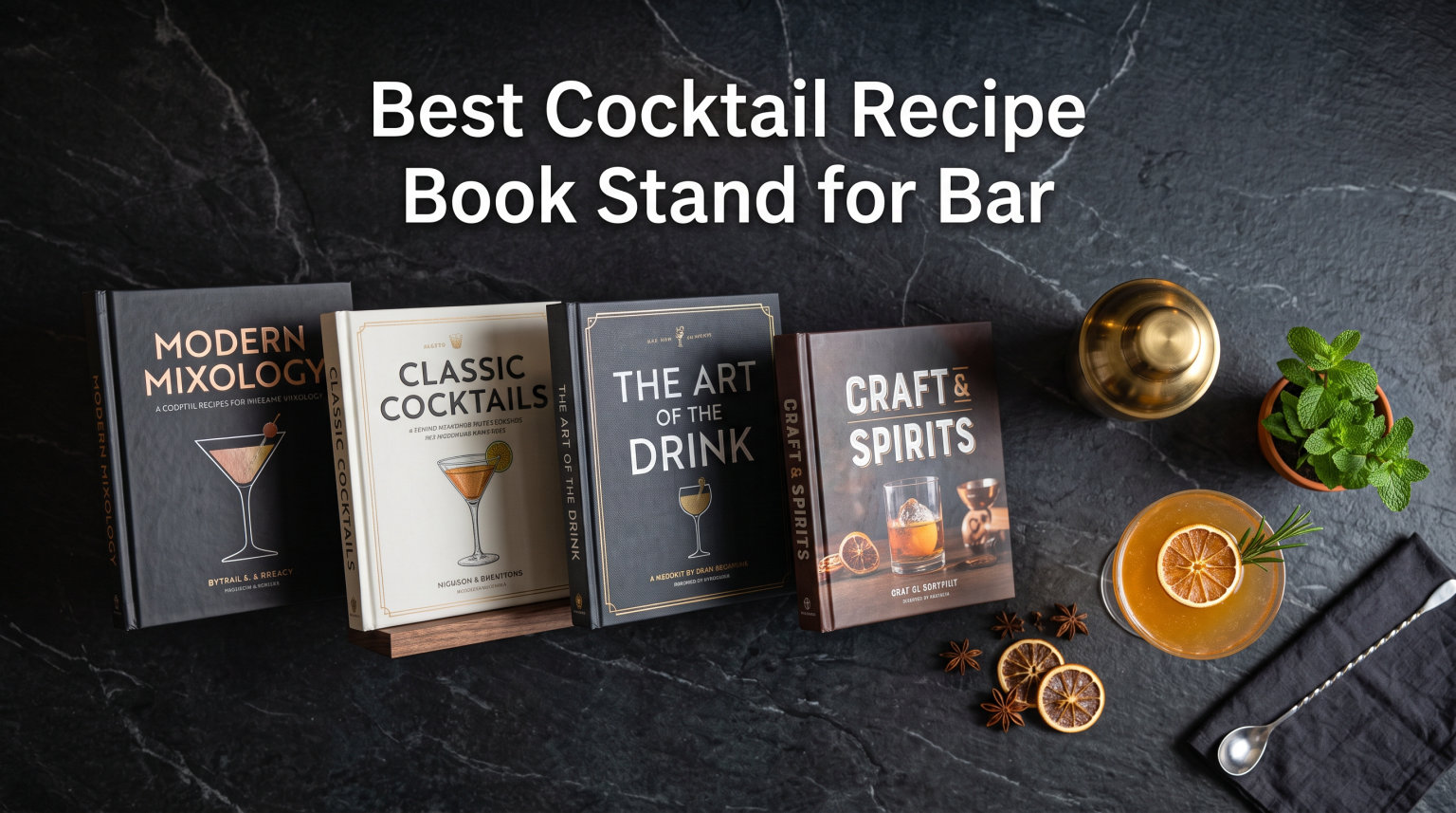 Best Cocktail Recipe Book Stand for Bar