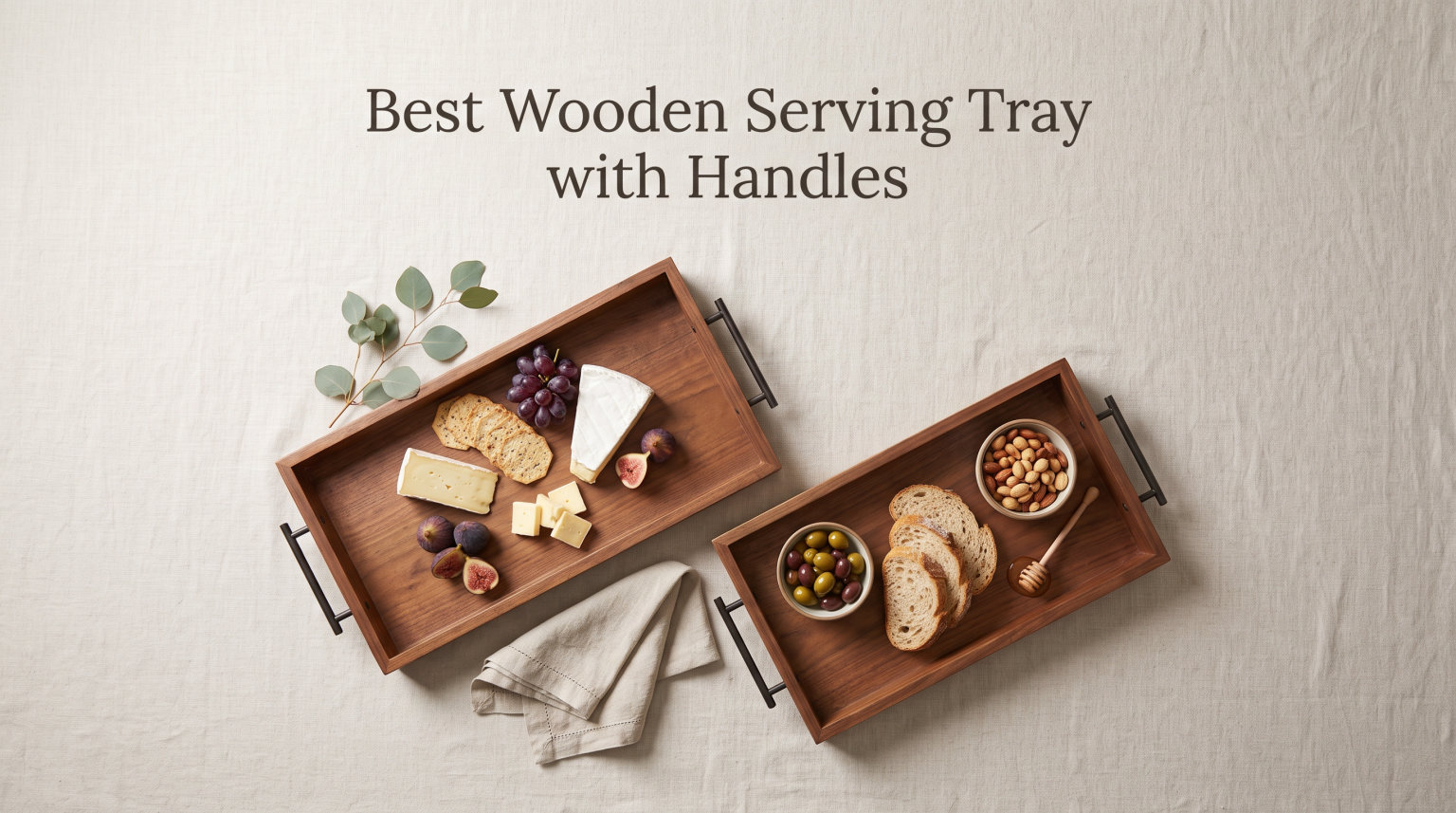 Best Wooden Serving Tray with Handles