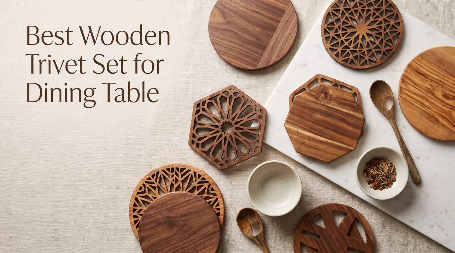 Best Wooden Trivet Set for Dining Table