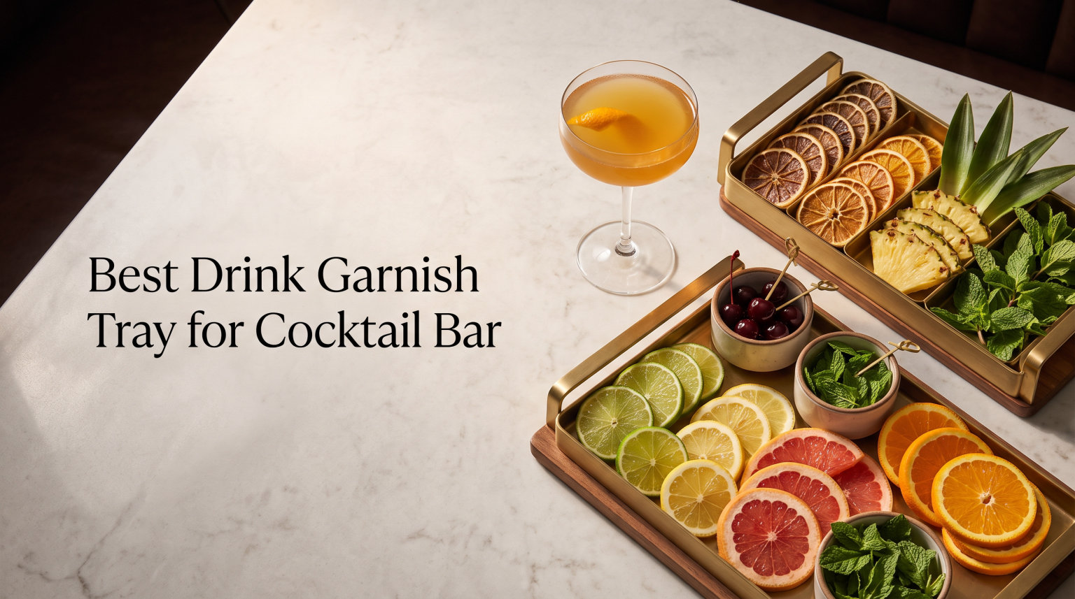 Best Drink Garnish Tray for Cocktail Bar