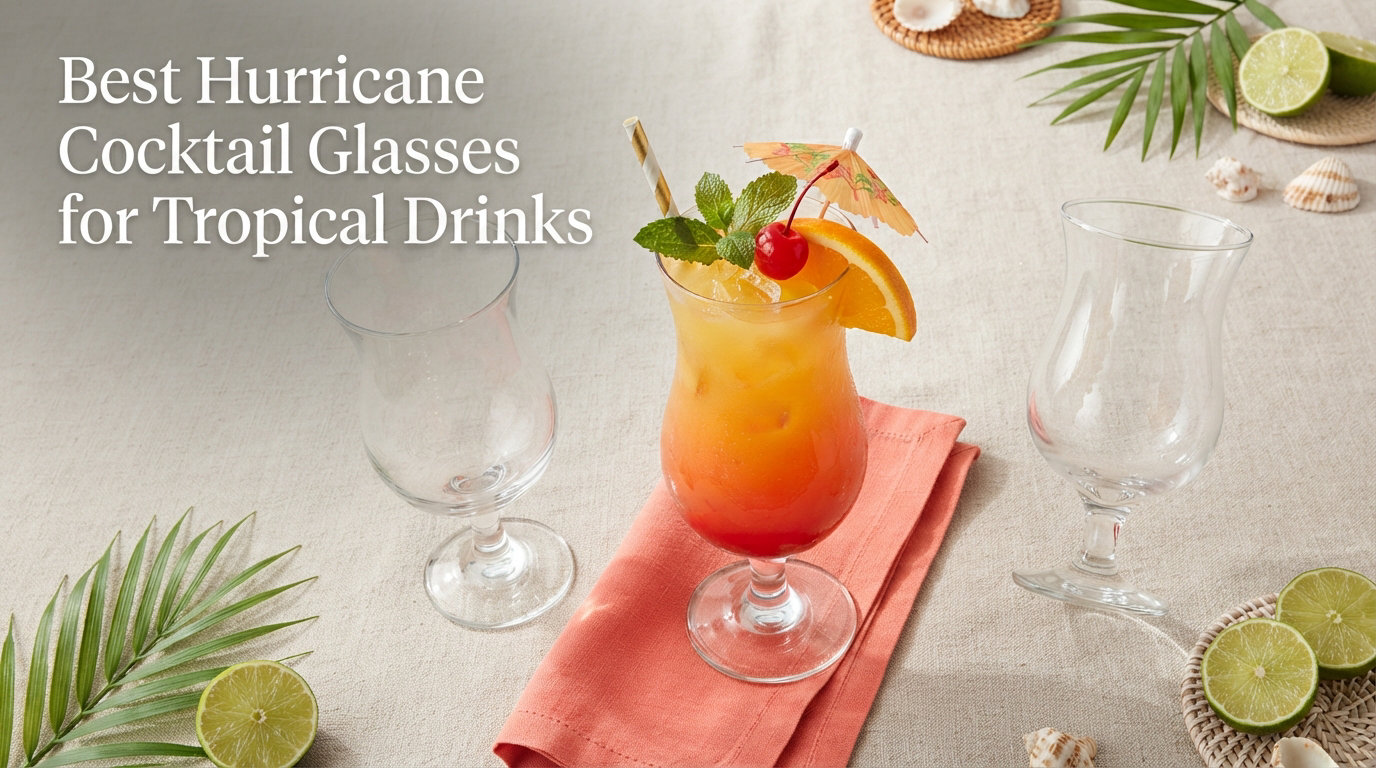 Best Hurricane Cocktail Glasses for Tropical Drinks