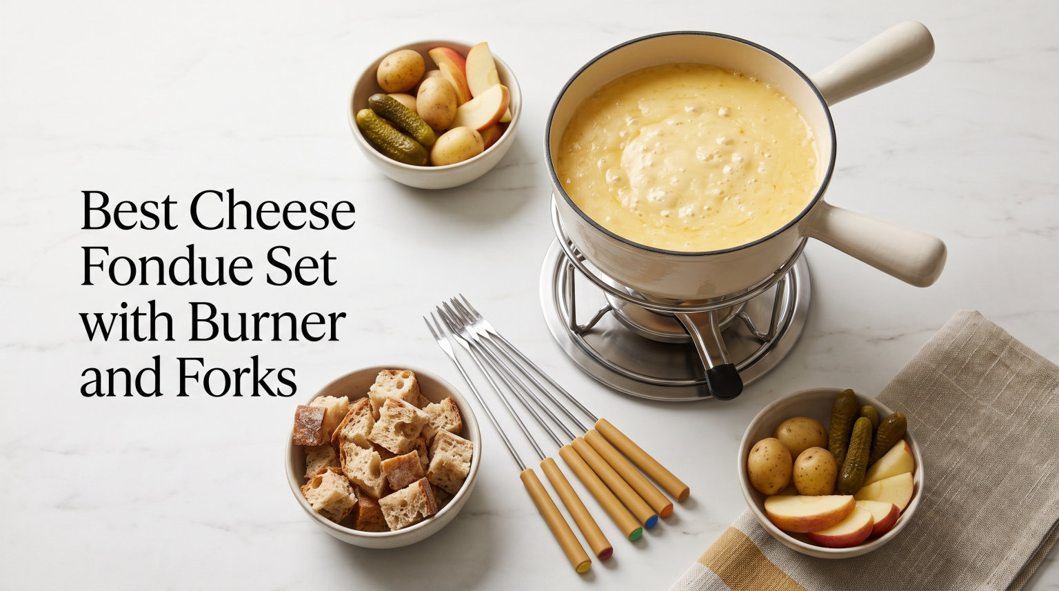 Best Cheese Fondue Set with Burner and Forks