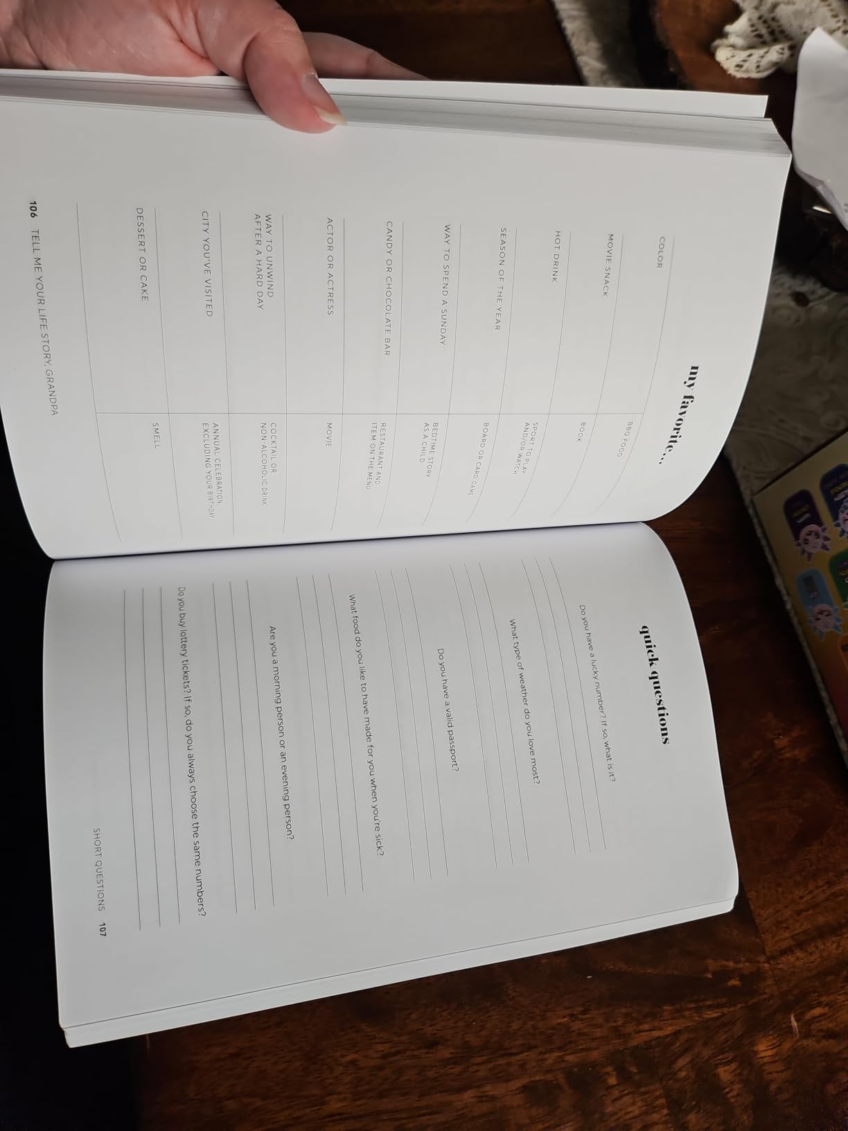 Tell Me Your Life Story, Grandpa: A Grandfather's Guided Journal and Memory Keepsake Book (Tell Me Your Life Story Series) customer photo 1