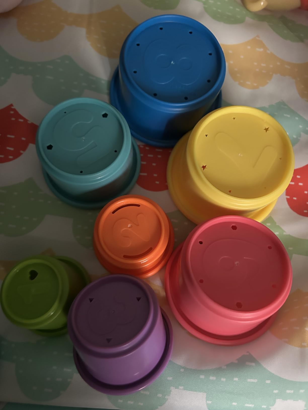 The First Years Stack & Count Stacking Cups - Colorful Baby Stacking Water Toys Set - Stackable Cups for Learning - Baby Bath Toys - Toddler Water Table Toys - 8 Count customer photo 2