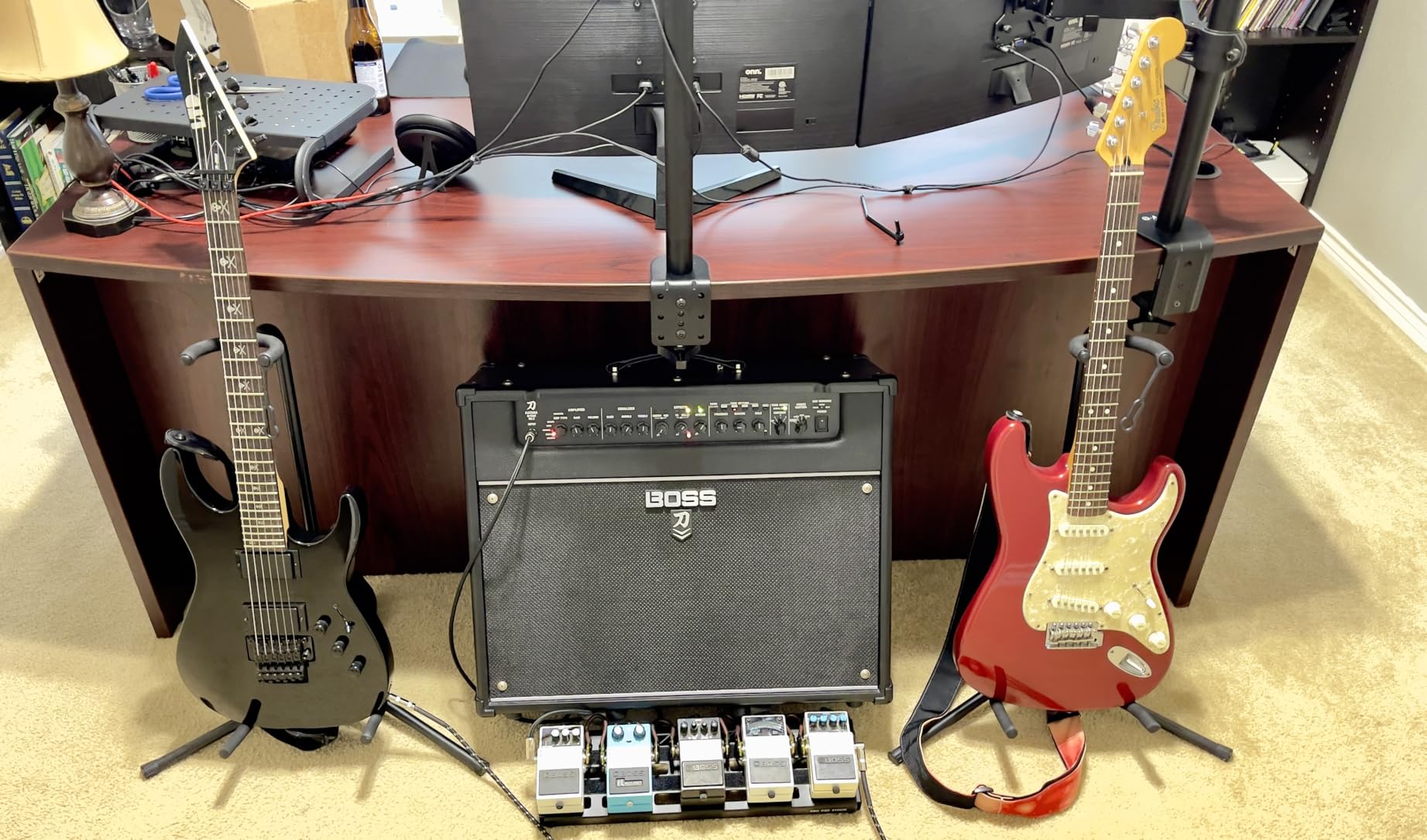 OnStage XCG4 Black Tripod Guitar Stand, Single customer photo 1