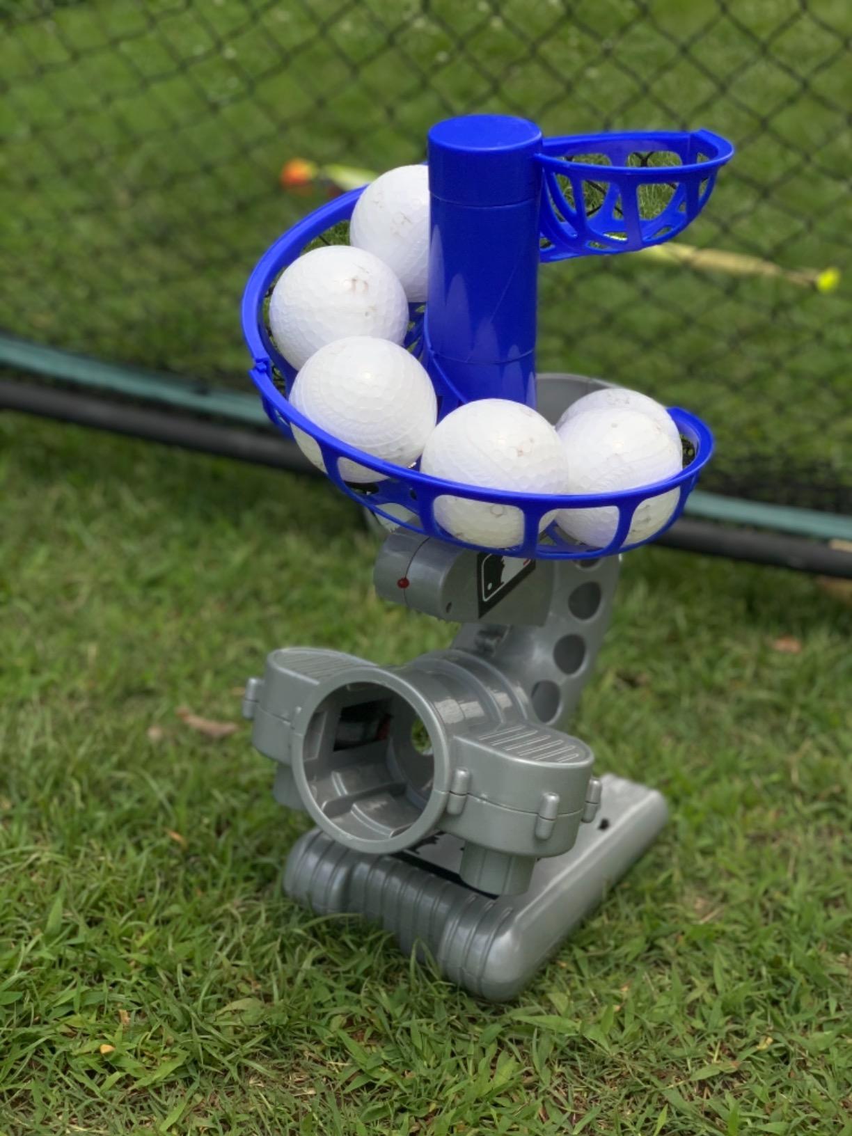 Franklin Sports MLB Electronic Baseball Pitching Machine - Automatic Youth Pitching Machine with (6) Plastic Baseballs Included -Youth Baseball Pitcher customer photo 1