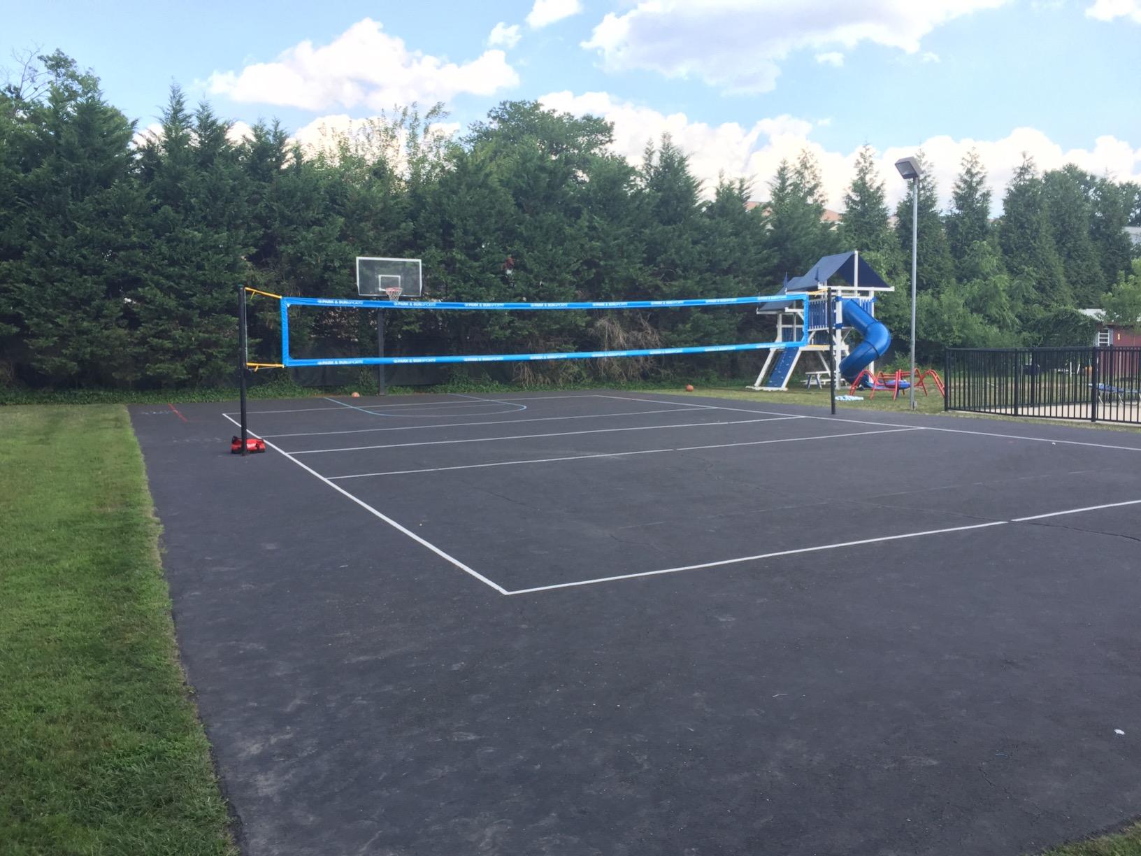 Park & Sun Sports Regulation Size Indoor/Outdoor Professional Volleyball Net with Steel Cable Top and Bottom, Blue, One Size customer photo 2
