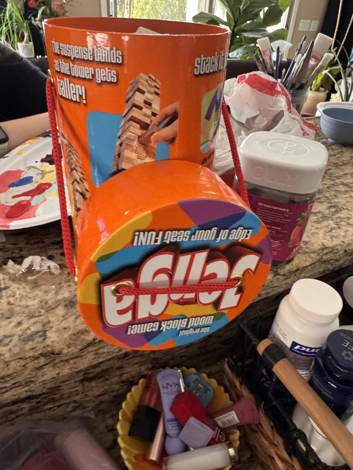 Hasbro Gaming Jenga Wooden Blocks Stacking Tumbling Tower Game | Party Games for Kids & Families | Stocking Stuffers | Ages 6+ (Amazon Exclusive) customer photo 2