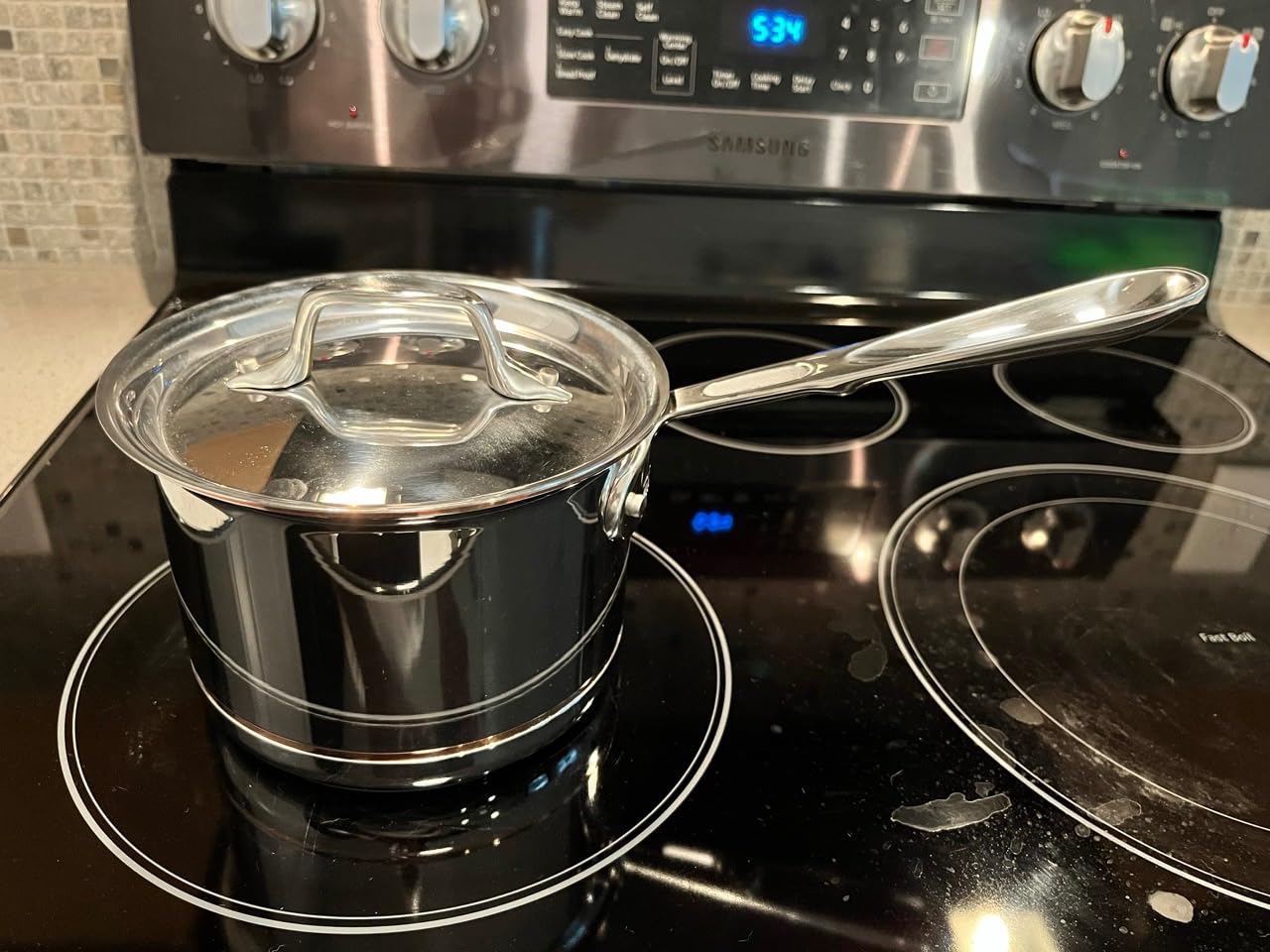 All-Clad Copper Core 5-Ply Stainless Steel Cookware Set 10 Piece Induction Oven Broiler Safe 600F Pots and Pans Silver customer photo 2