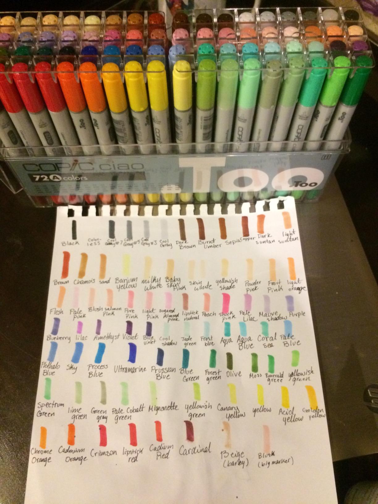 Ciao, Alcohol Markers, 72 Colors, Dual Brush Tip Art Markers for Artists & Creators, Blendable Markers for Coloring Drawing & Illustration Art - Set B customer photo 1