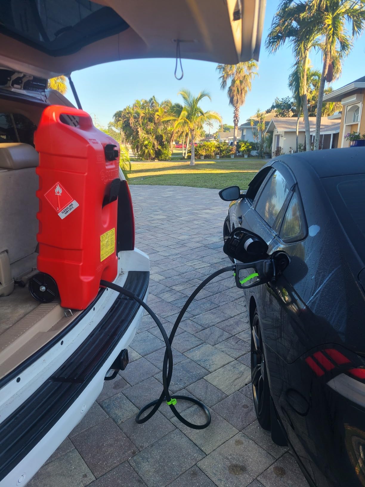 Scepter Duramax Flo 'N Go 14 Gallon Gas Caddy, 53 Liter Fuel Tank, Red | Updated Version, Portable Fuel Transfer Pump with 10-Foot Hose for Lawn Mower, Farm, Marine, Commercial, and Home Use customer photo 1