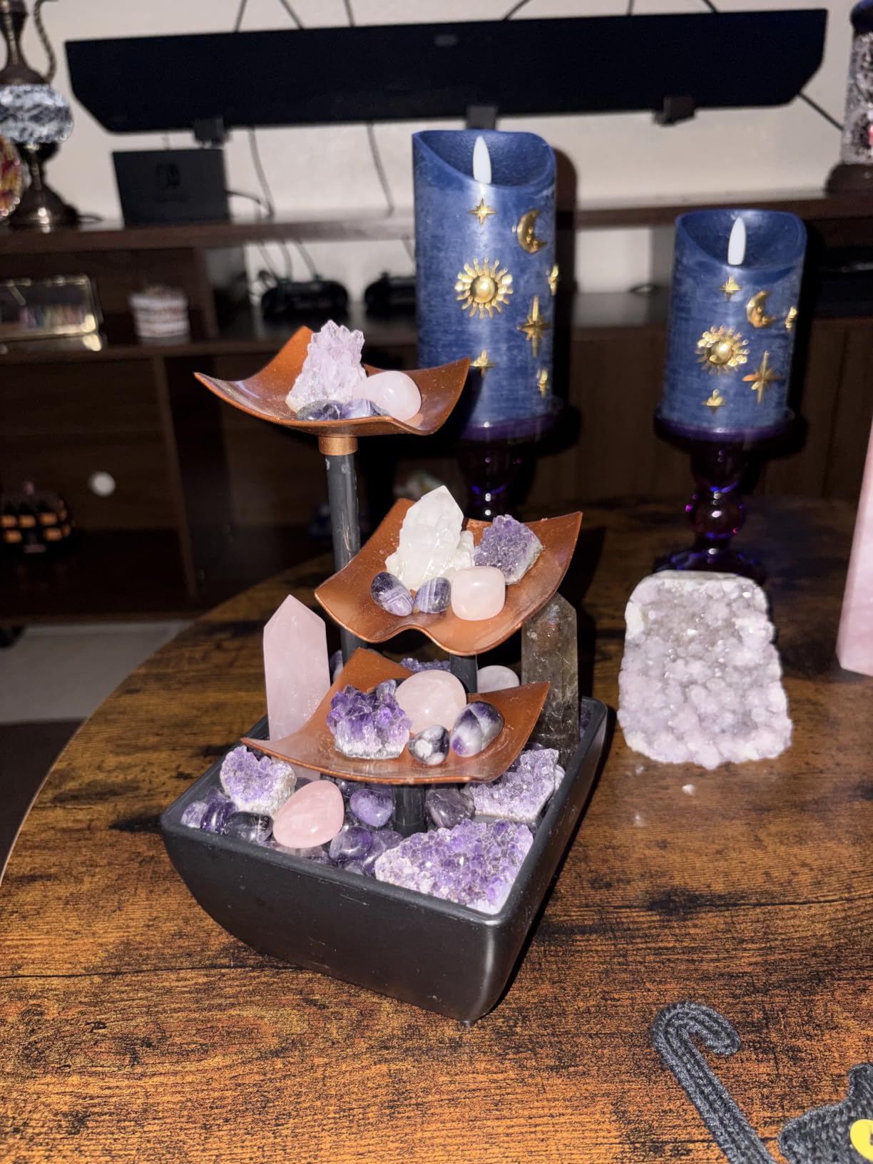 Homedics Tabletop Water Fountain, Home Decor Soothing Sound Machine | Automatic Pump, Deep Basin & Natural River Rocks customer photo 1