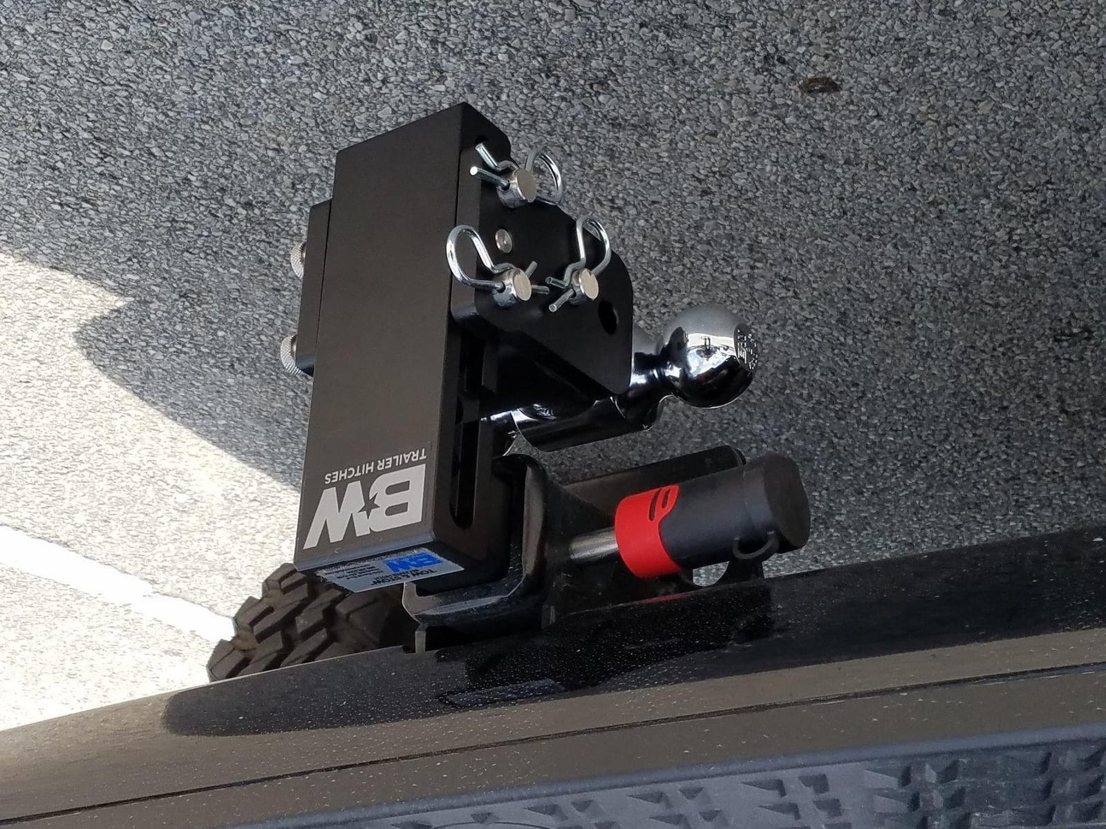 B&W Trailer Hitches Tow & Stow Adjustable Trailer Hitch Ball Mount - Fits 2