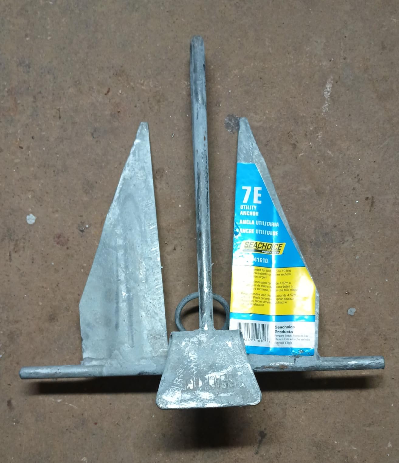 Seachoice Utility Anchor with Slip Ring Shank - Hot-Dipped Galvanized Steel or PVC Coated - Multiple Sizes customer photo 1